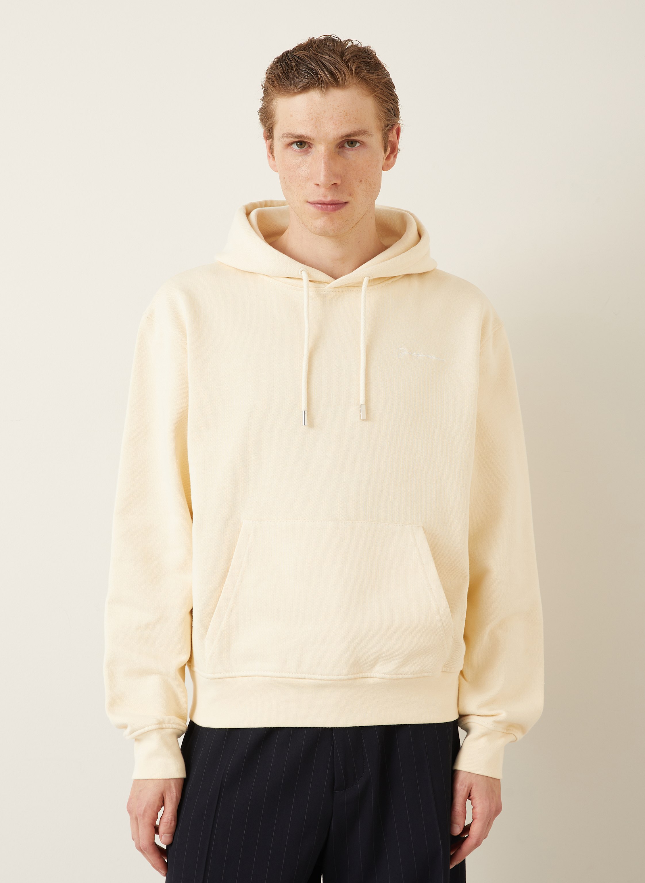 Thumbnail - Jacquemus Hoodie Le Sweatshirt Brode beige