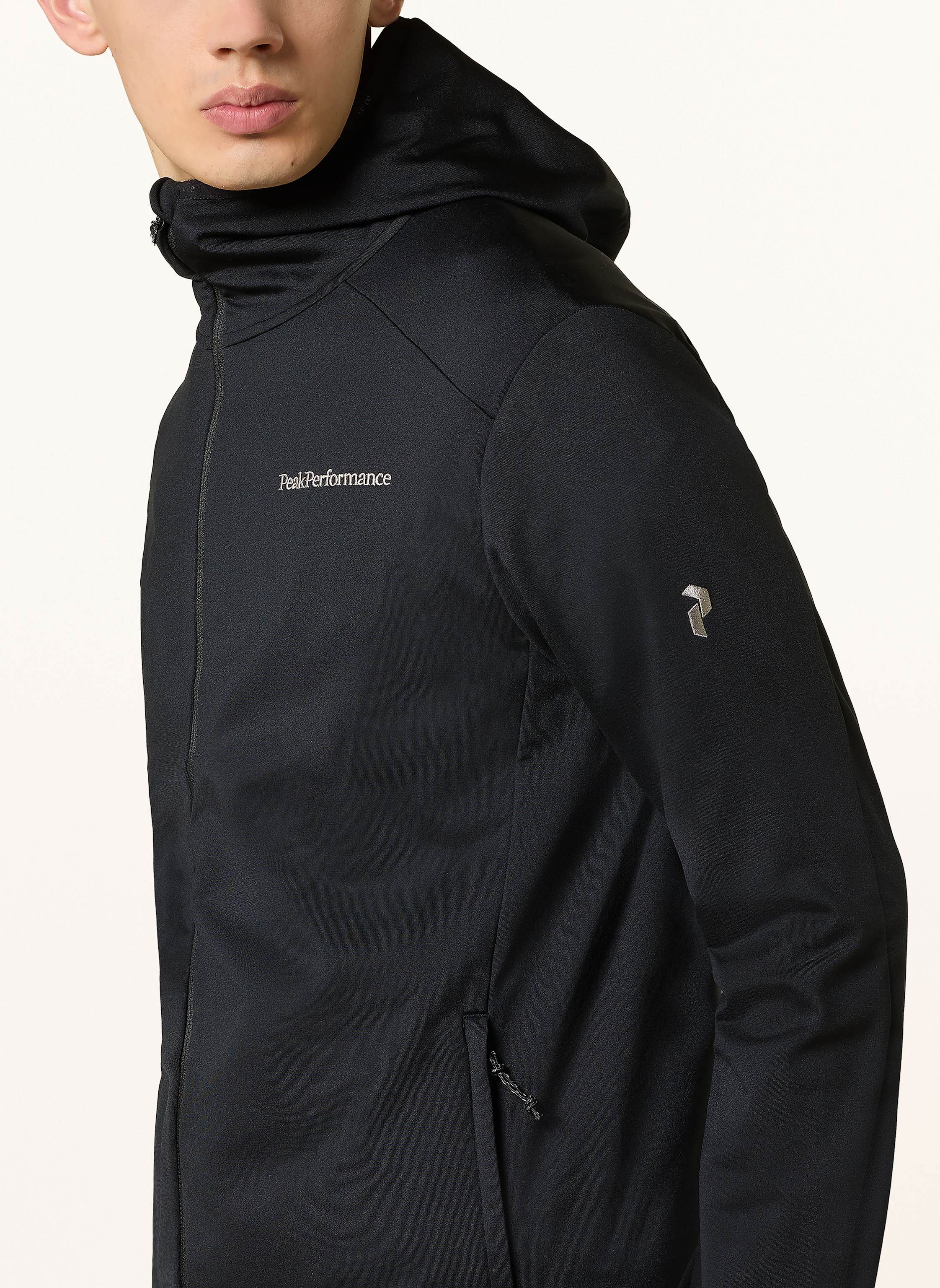 Thumbnail - Peak Performance Midlayer-Jacke Light Zip Hood schwarz
