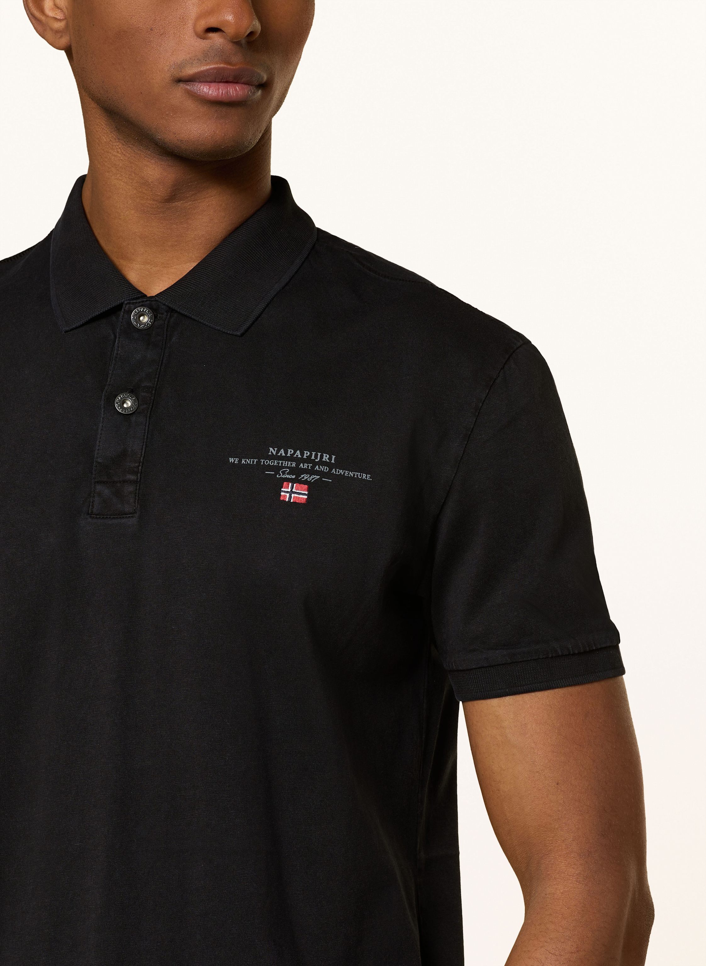 Thumbnail - Napapijri Jersey-Poloshirt Elbas Regula Fit schwarz