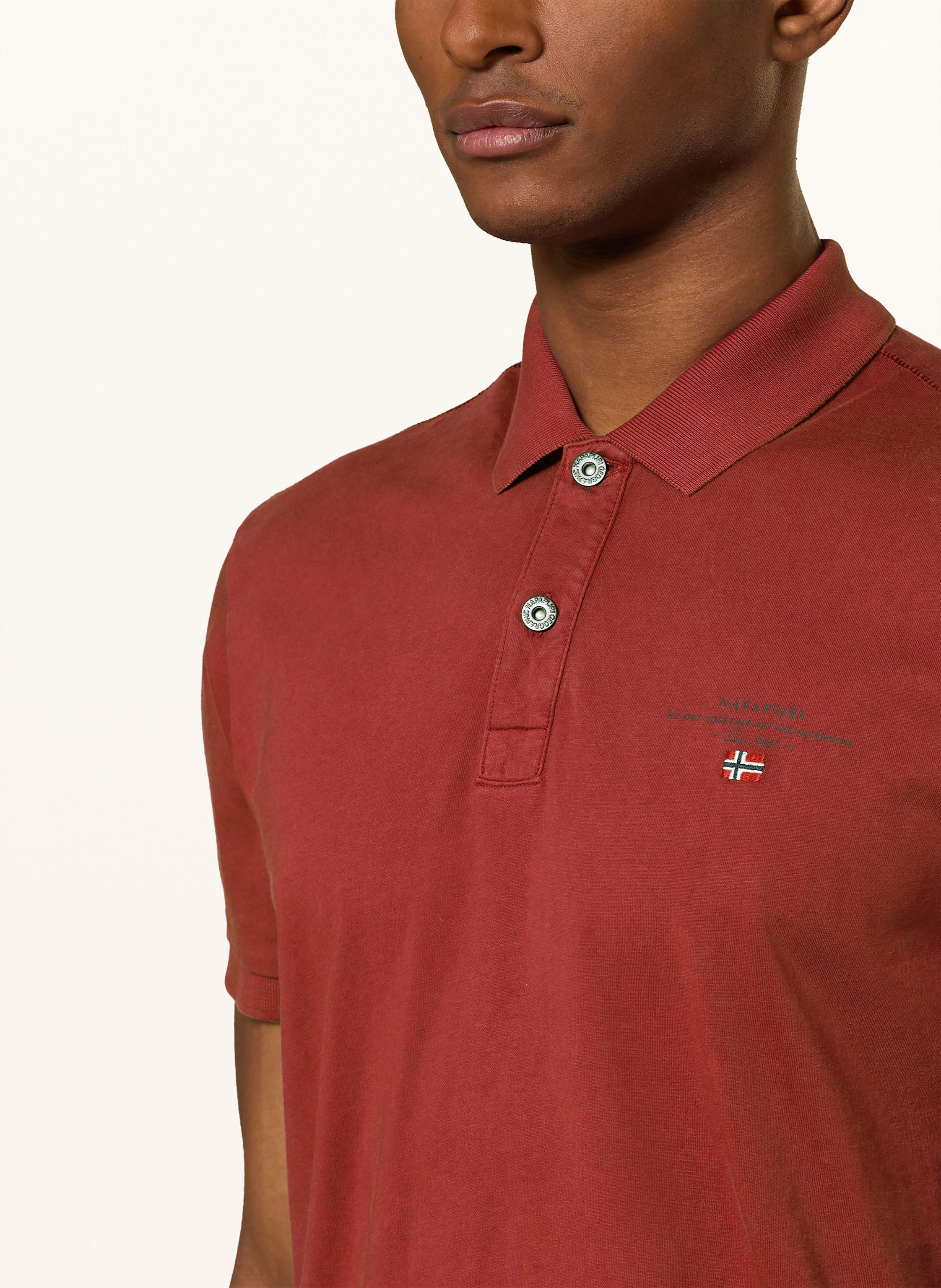 Thumbnail - Napapijri Jersey-Poloshirt Elbas Regula Fit rot