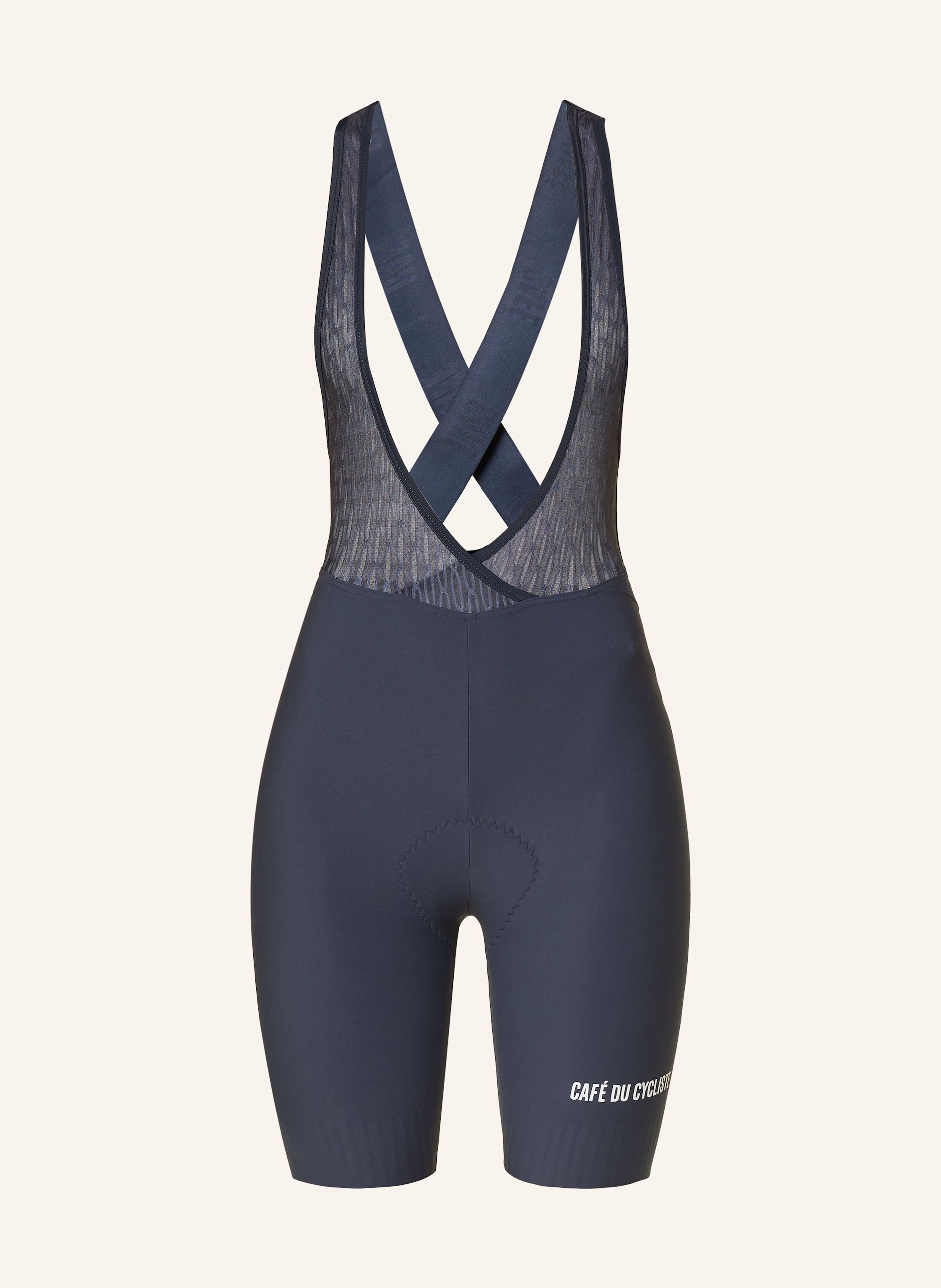 Café Du Cycliste Radhose Graziella Mit Trägern Und Gepolstertem Einsatz blau