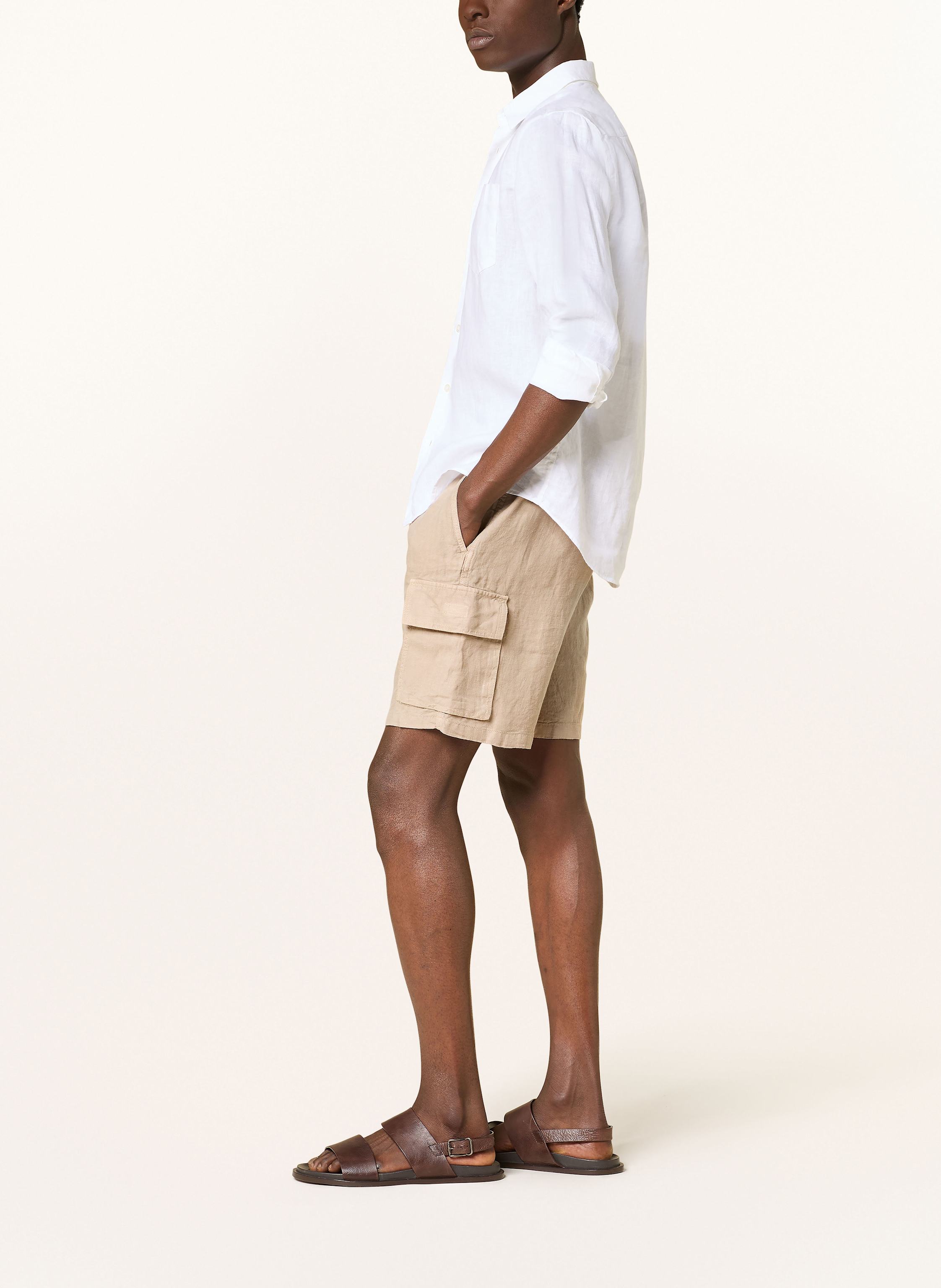 Thumbnail - Vilebrequin Cargoshorts Thalassa Aus Leinen beige
