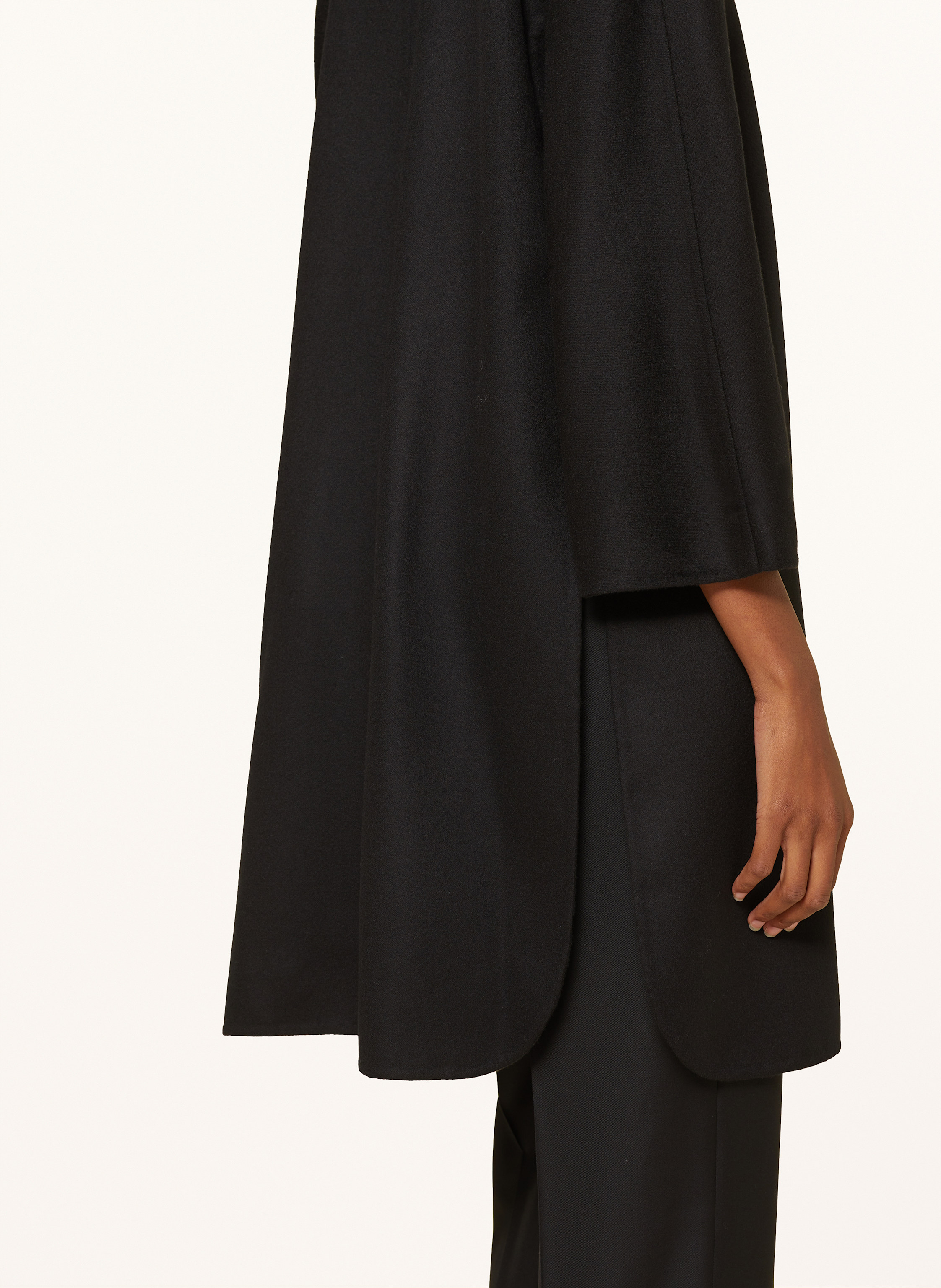 Thumbnail - Manzoni 24 Wollmantel Mit 3/4-Arm schwarz