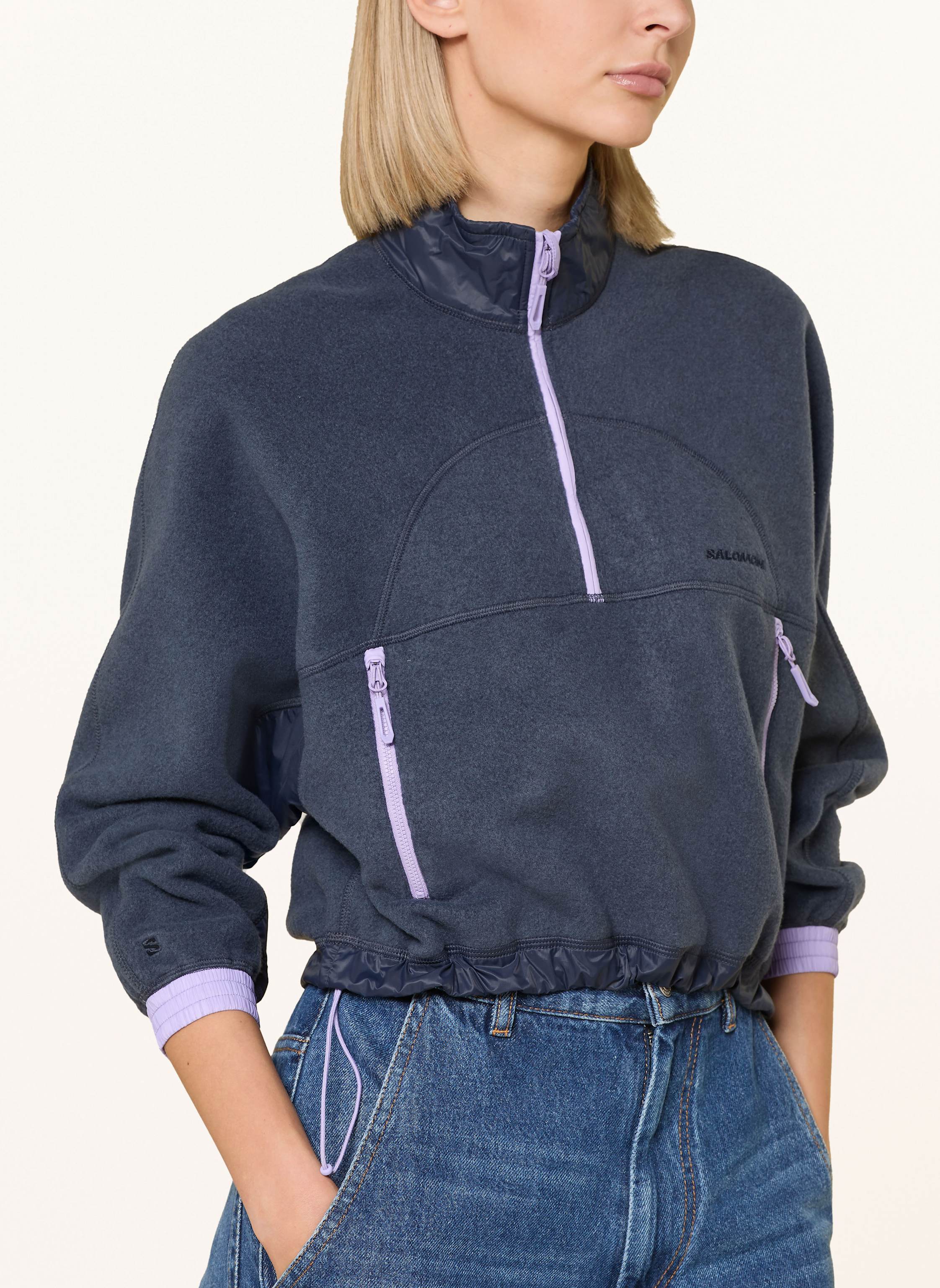 Thumbnail - Salomon Midlayer Chroma Cropped blau