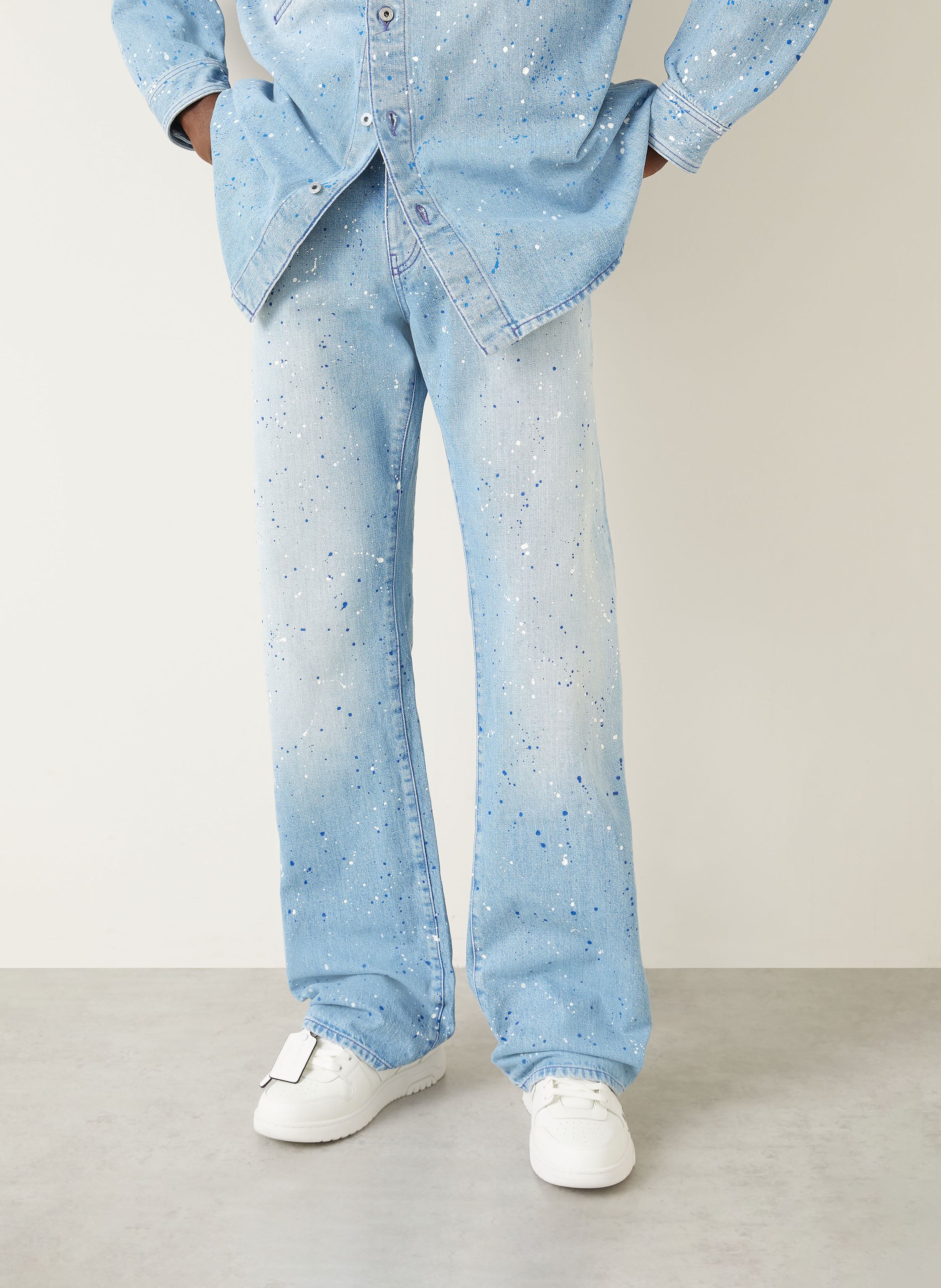 Thumbnail - Off-White Jeans Straight Fit blau