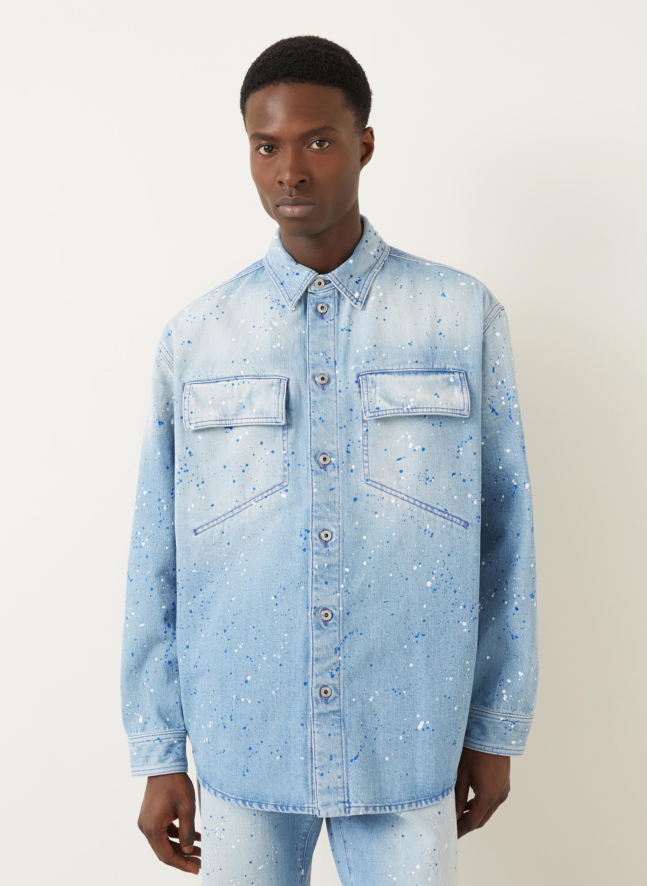 Thumbnail - Off-White Jeanshemd Comfort Fit blau