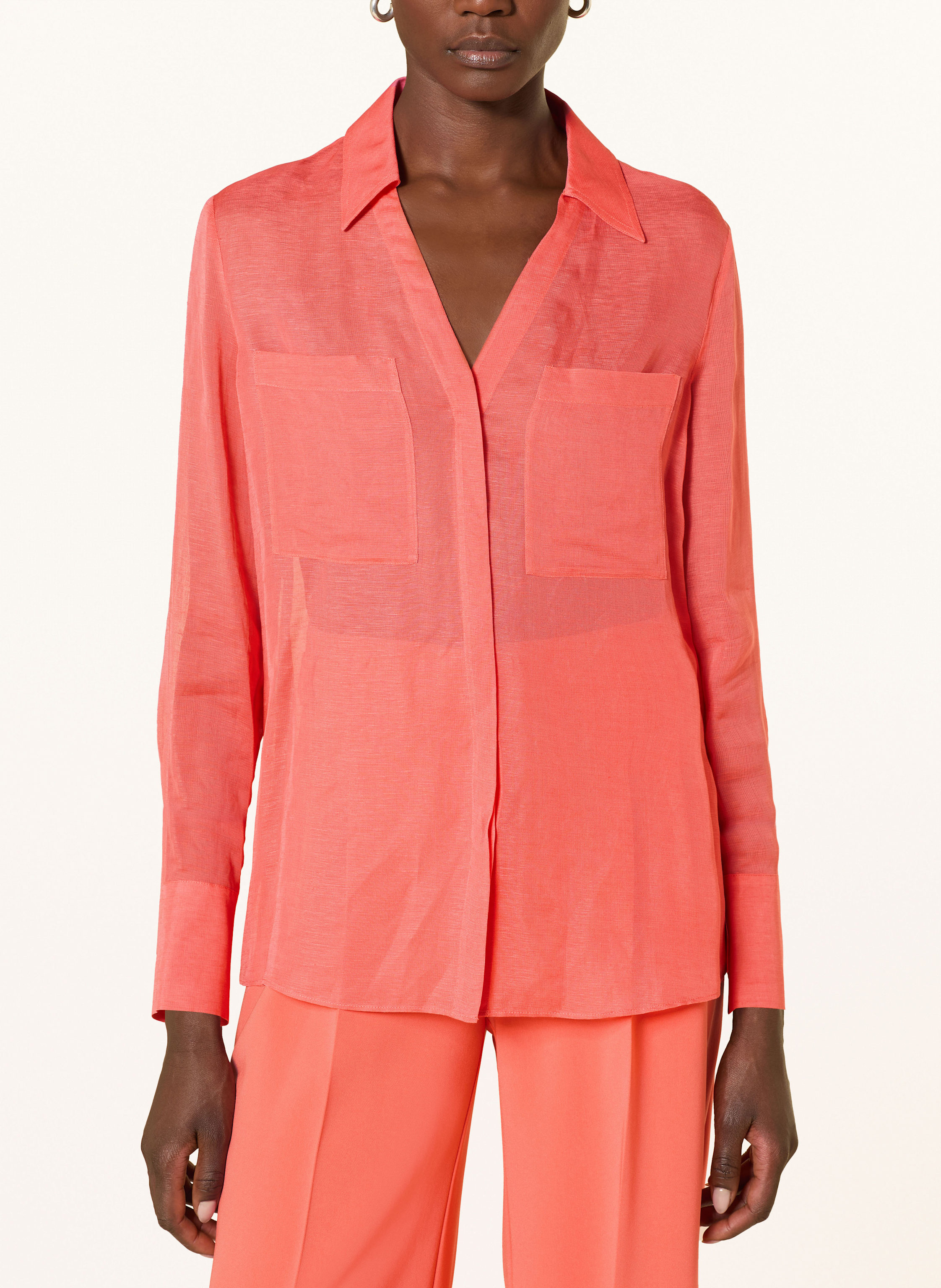 Thumbnail - Boss Bluse Bosala Mit Leinen pink