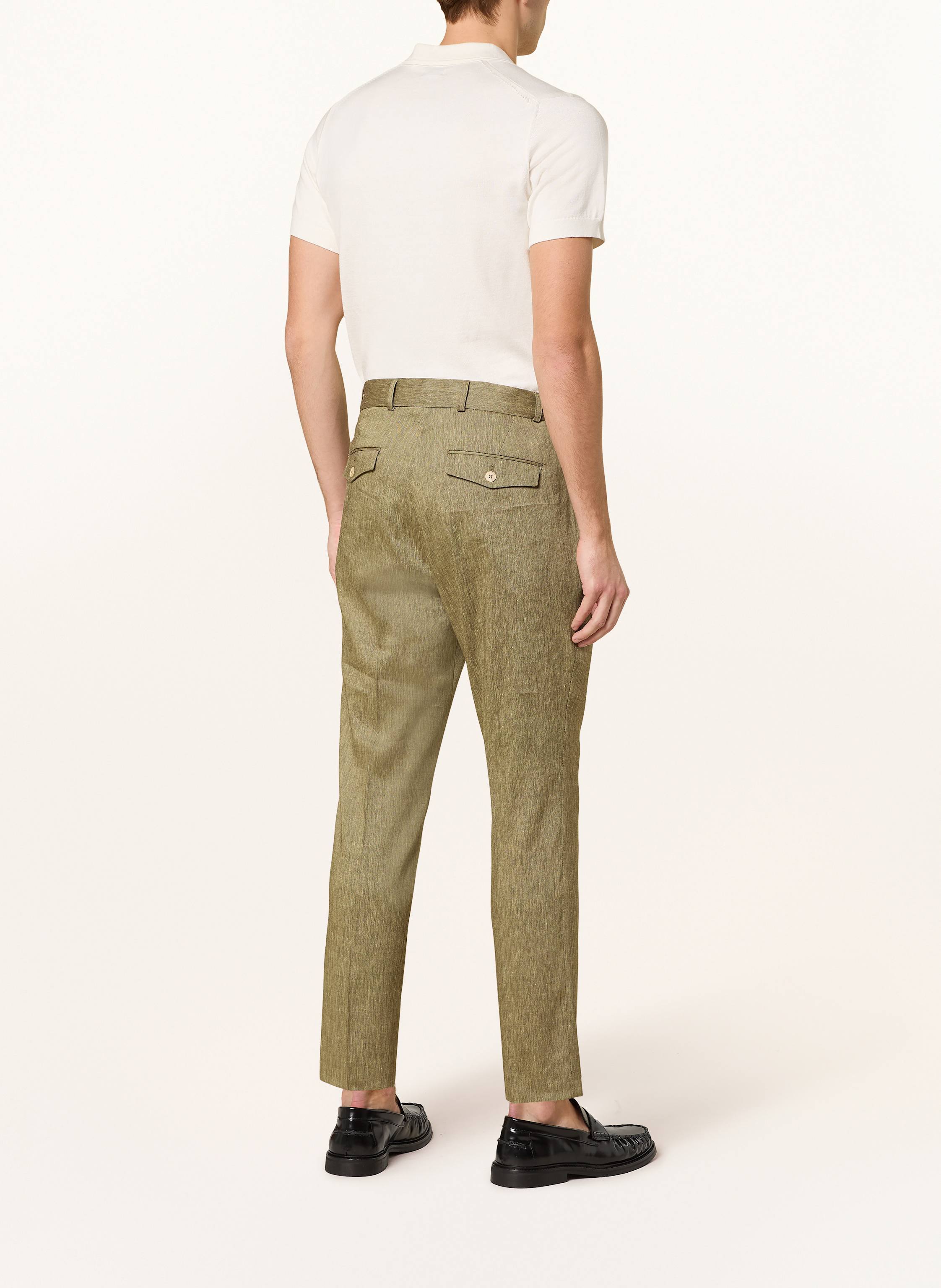 Thumbnail - Paul Anzughose Extra Slim Fit Mit Leinen gruen