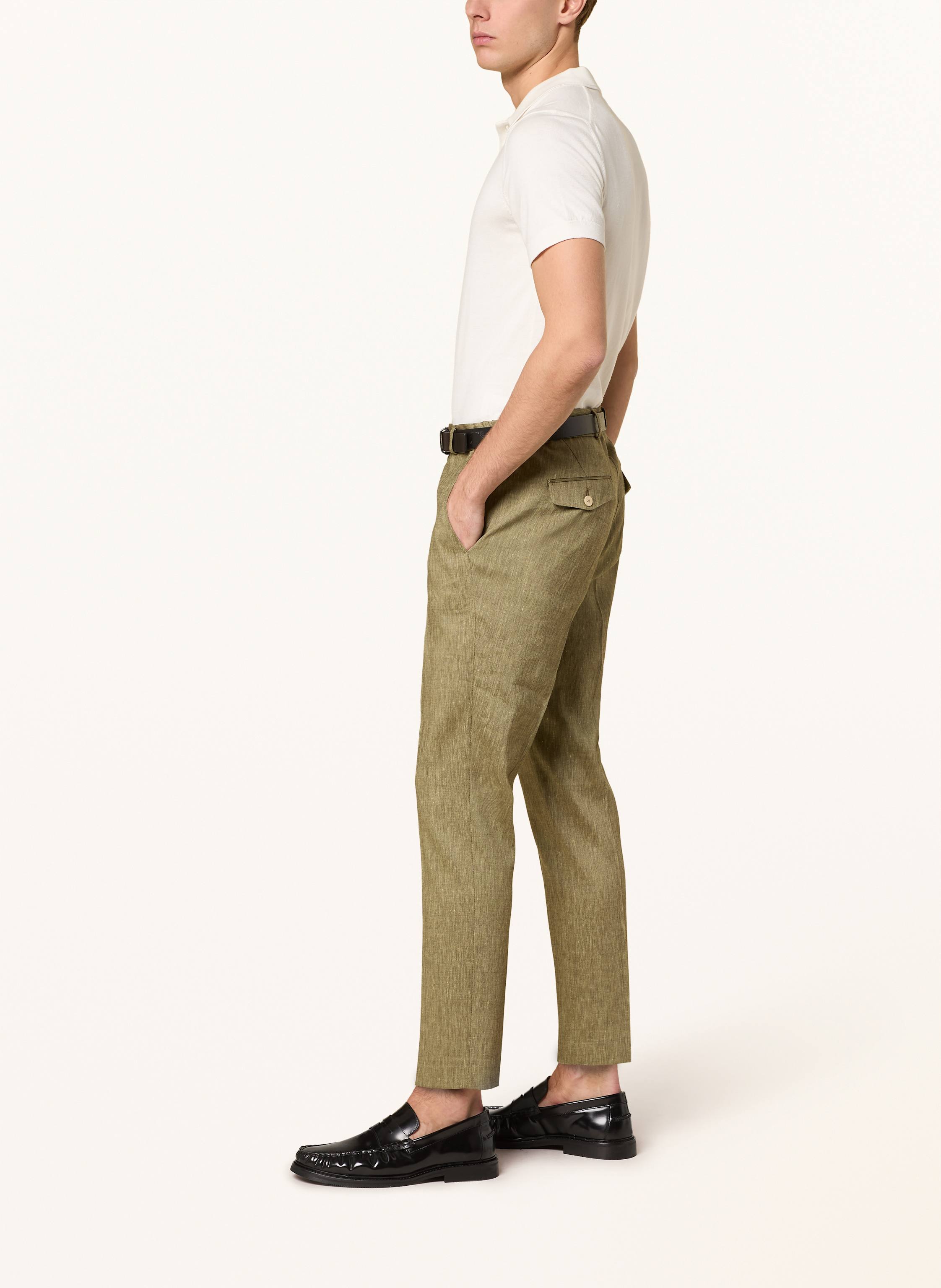 Thumbnail - Paul Anzughose Extra Slim Fit Mit Leinen gruen
