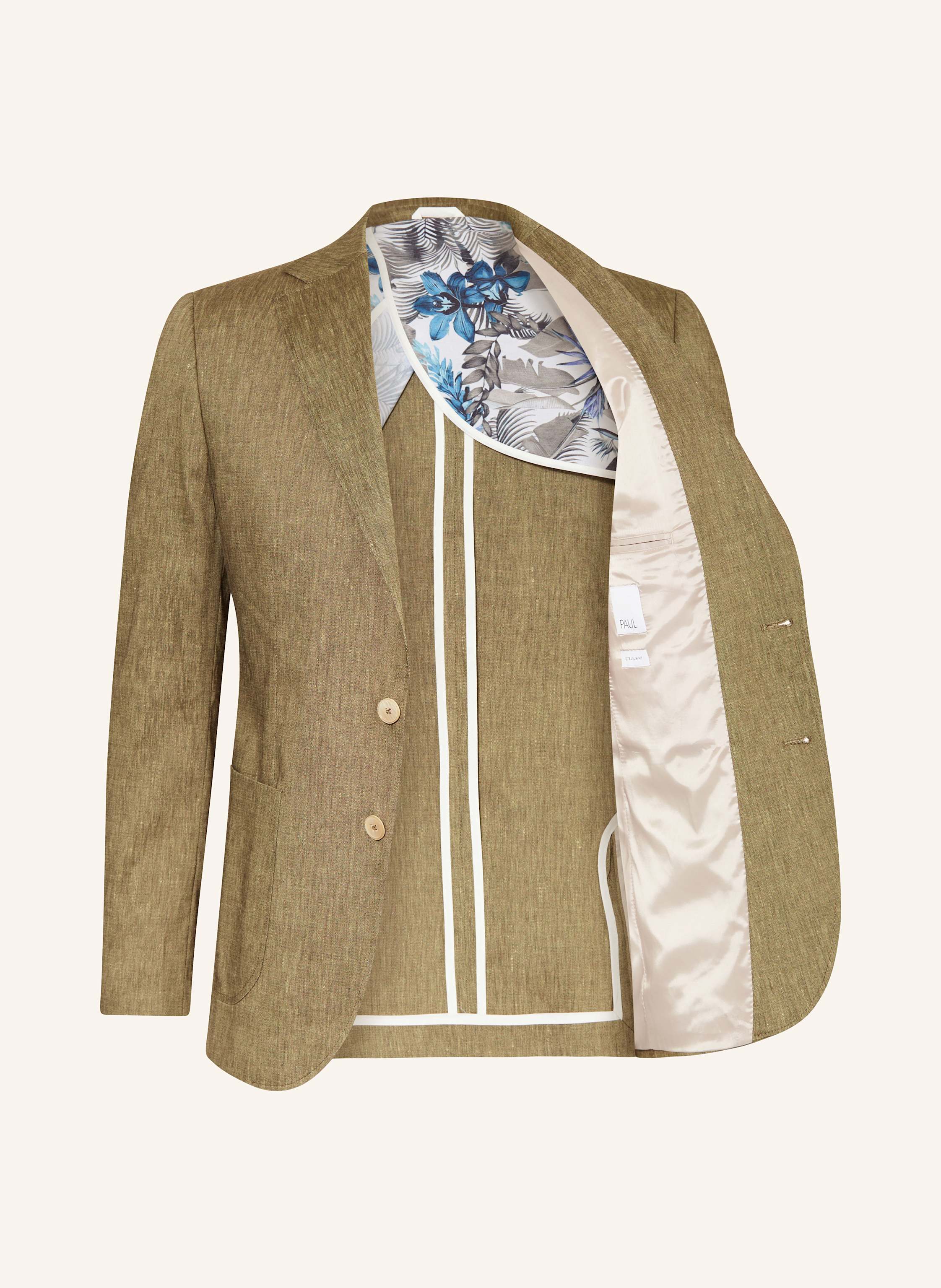 Thumbnail - Paul Anzugsakko Extra Slim Fit Mit Leinen gruen