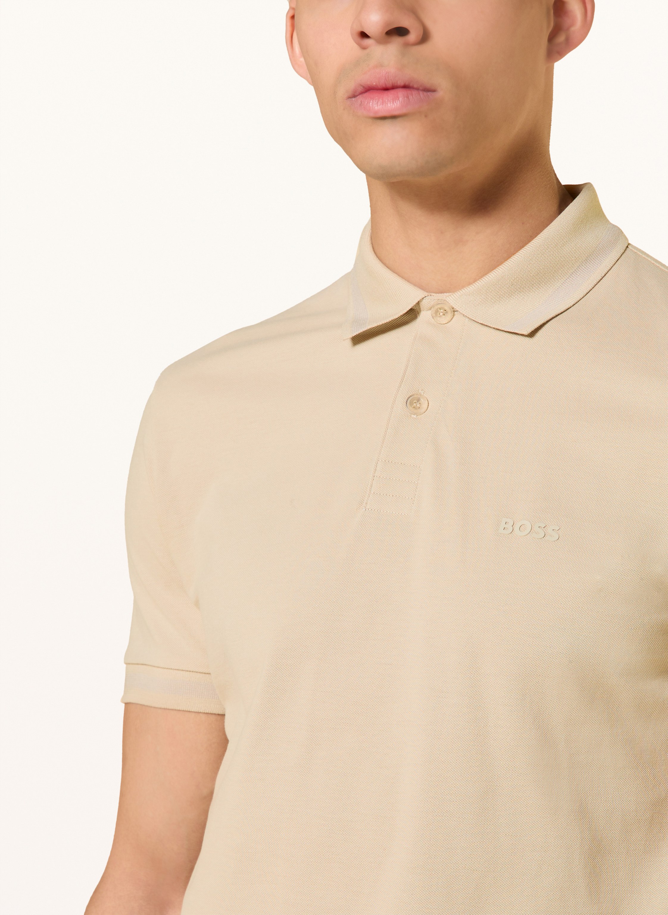 Thumbnail - Boss Piqué-Poloshirt Pio Regular Fit beige