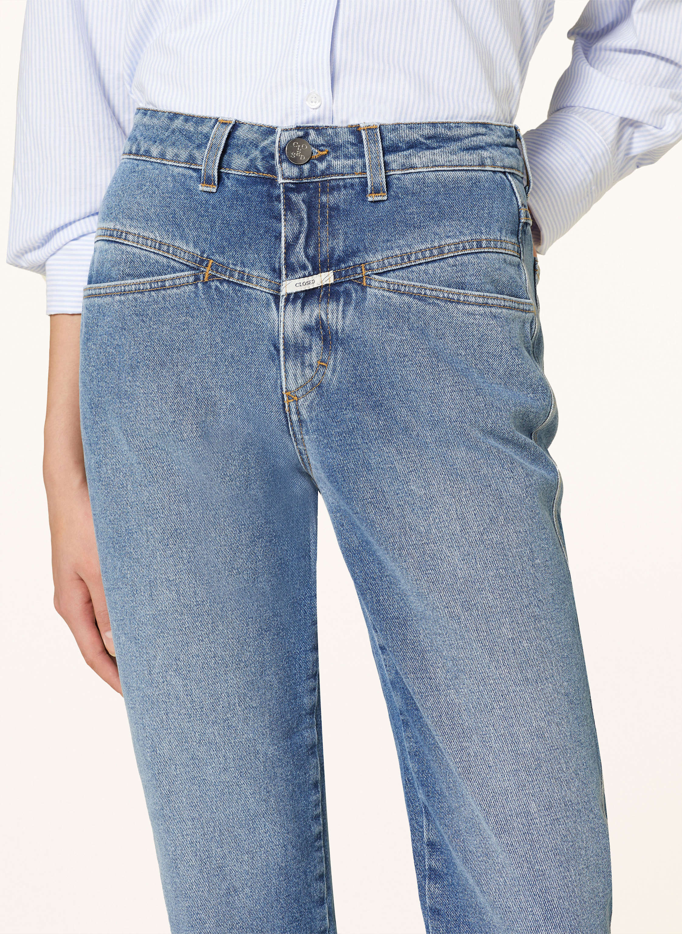 Thumbnail - Closed Cropped Jeans Pedal Pusher blau