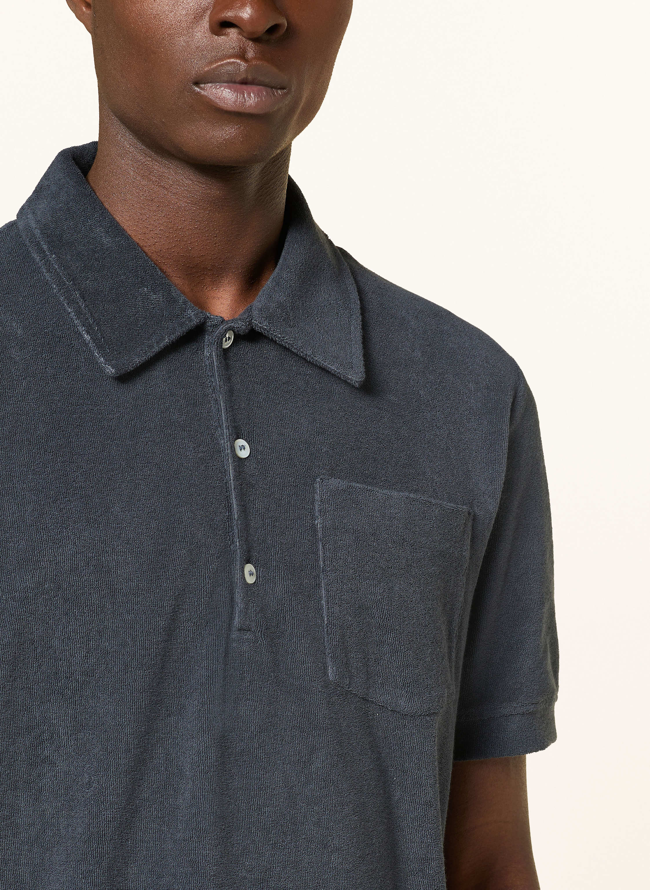 Thumbnail - Closed Frottee-Poloshirt blau