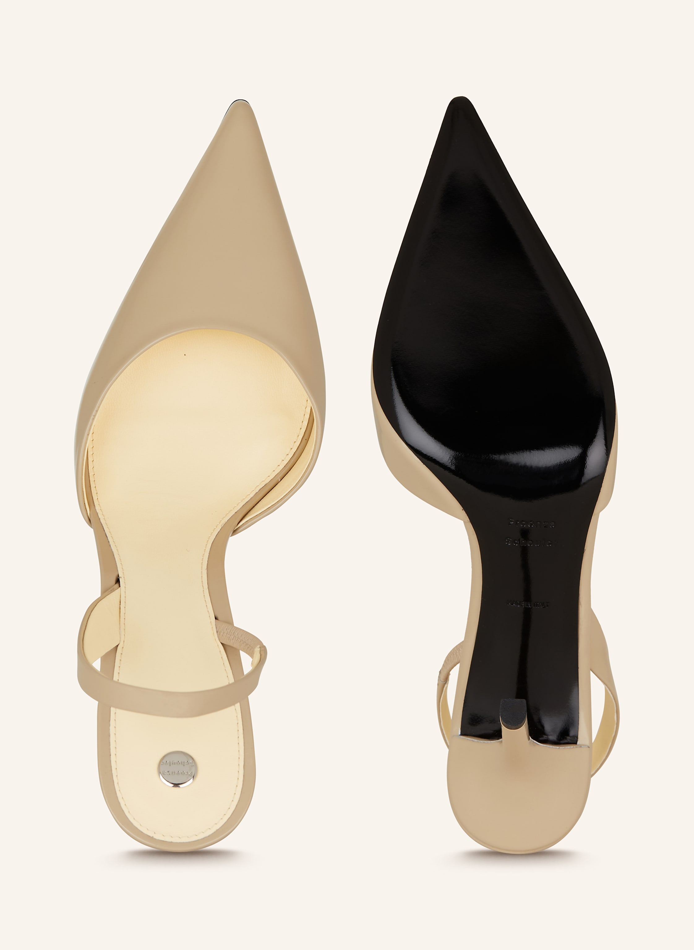 Thumbnail - Proenza Schouler Slingpumps Slash beige