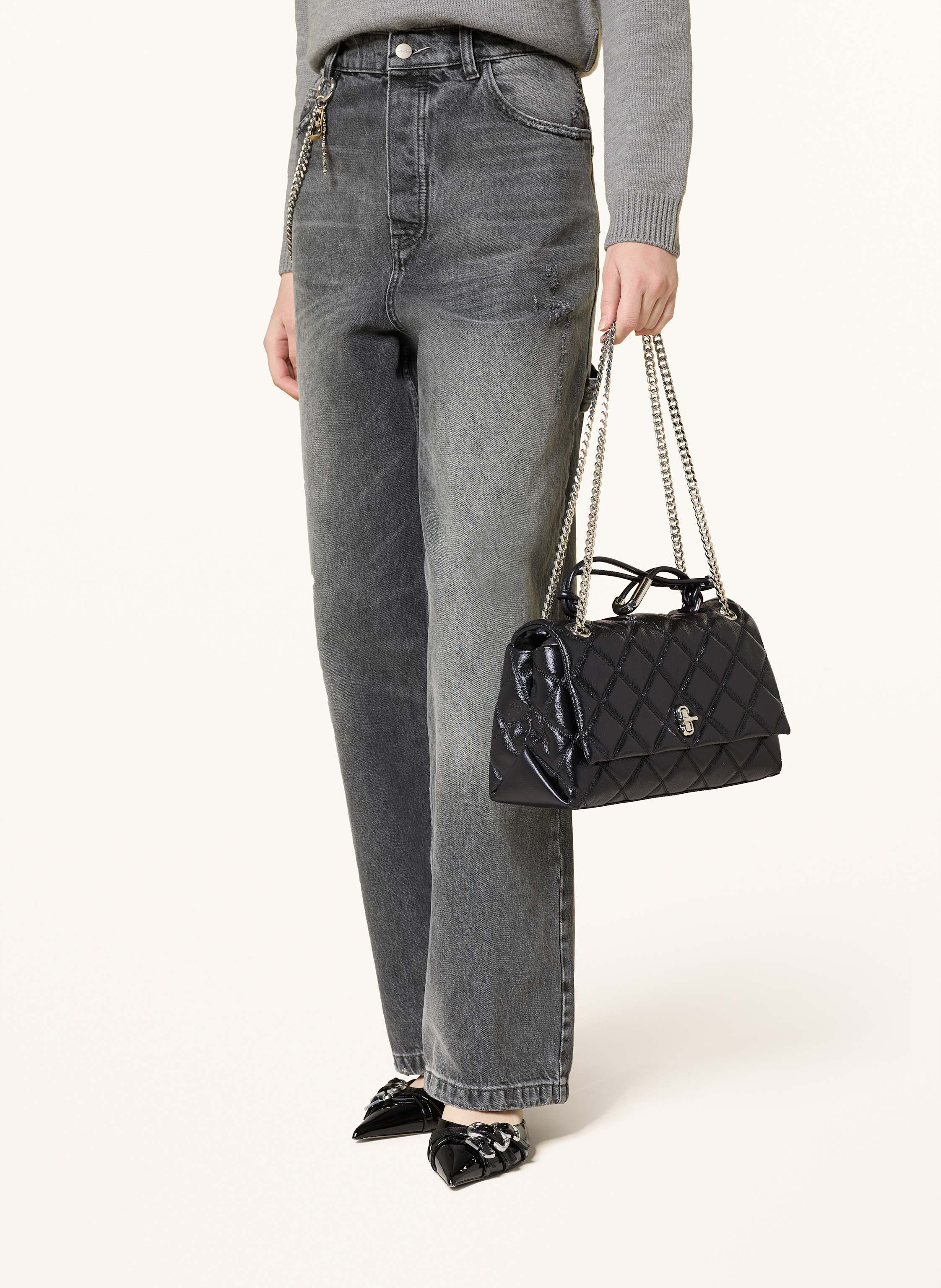 Thumbnail - Marc Jacobs Handtasche The Dual Chain Bag schwarz