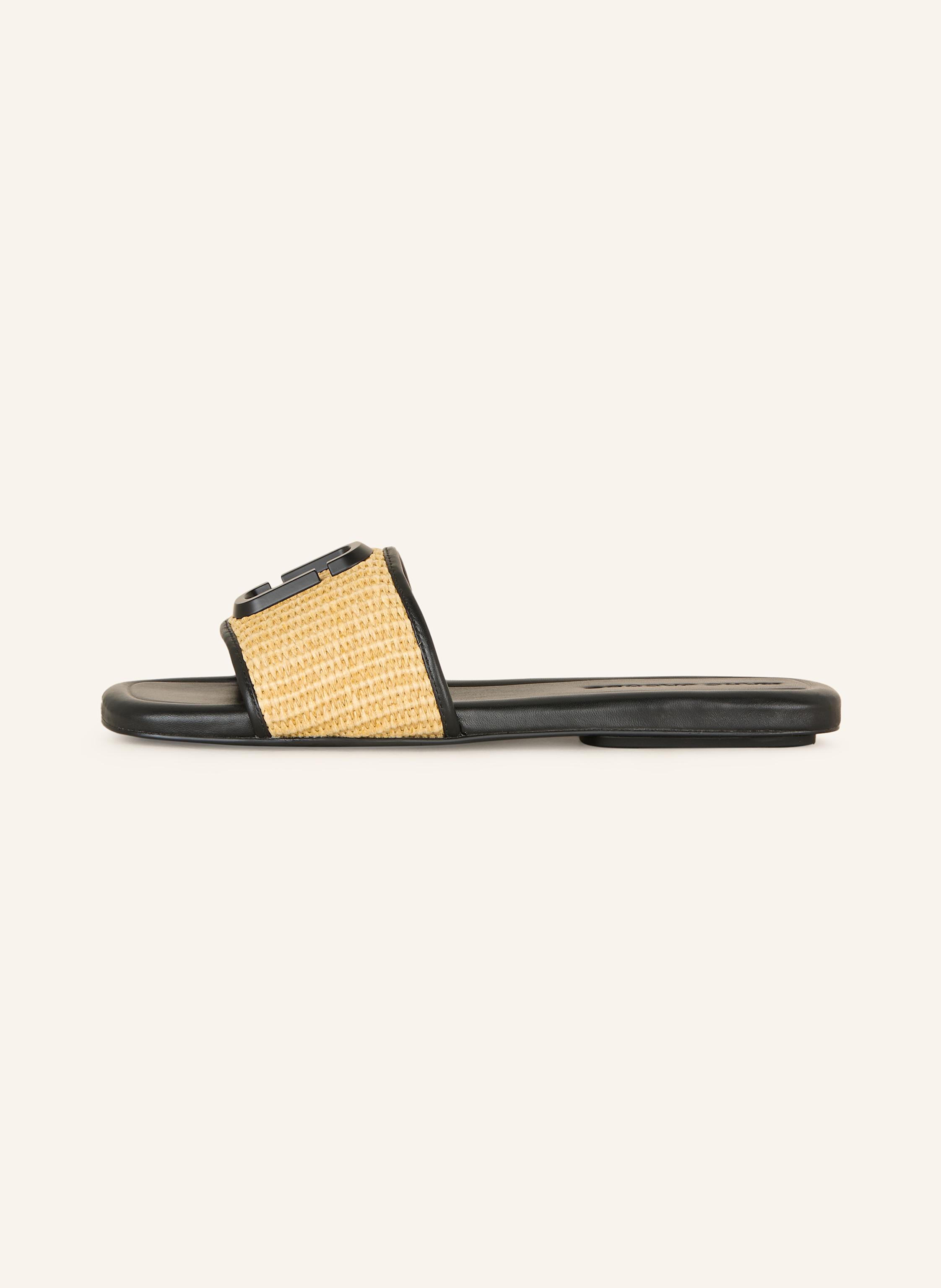 Thumbnail - Marc Jacobs Pantoletten The J Marc Woven Sandal beige