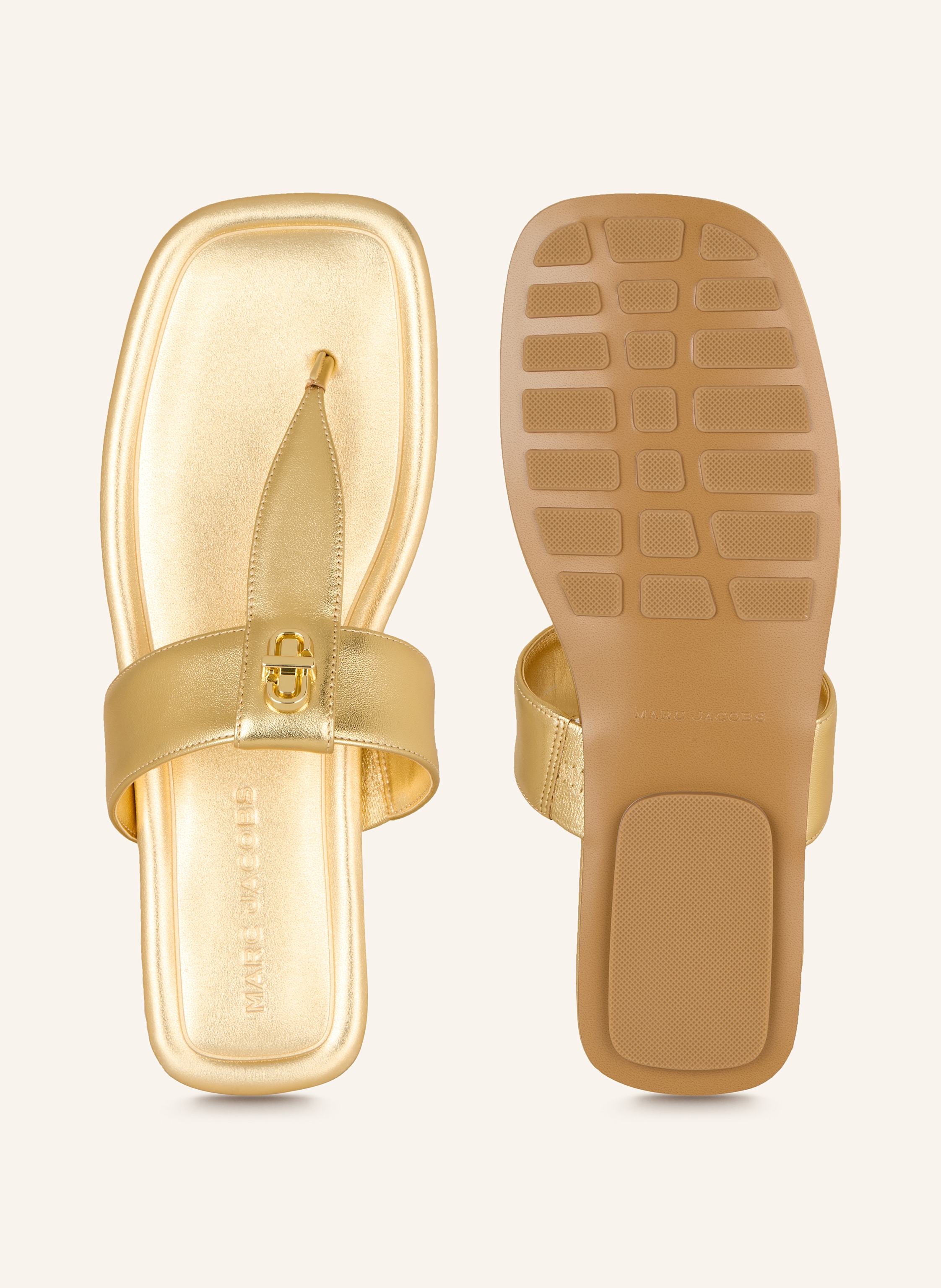 Thumbnail - Marc Jacobs Zehentrenner The Dual T Sandal gold