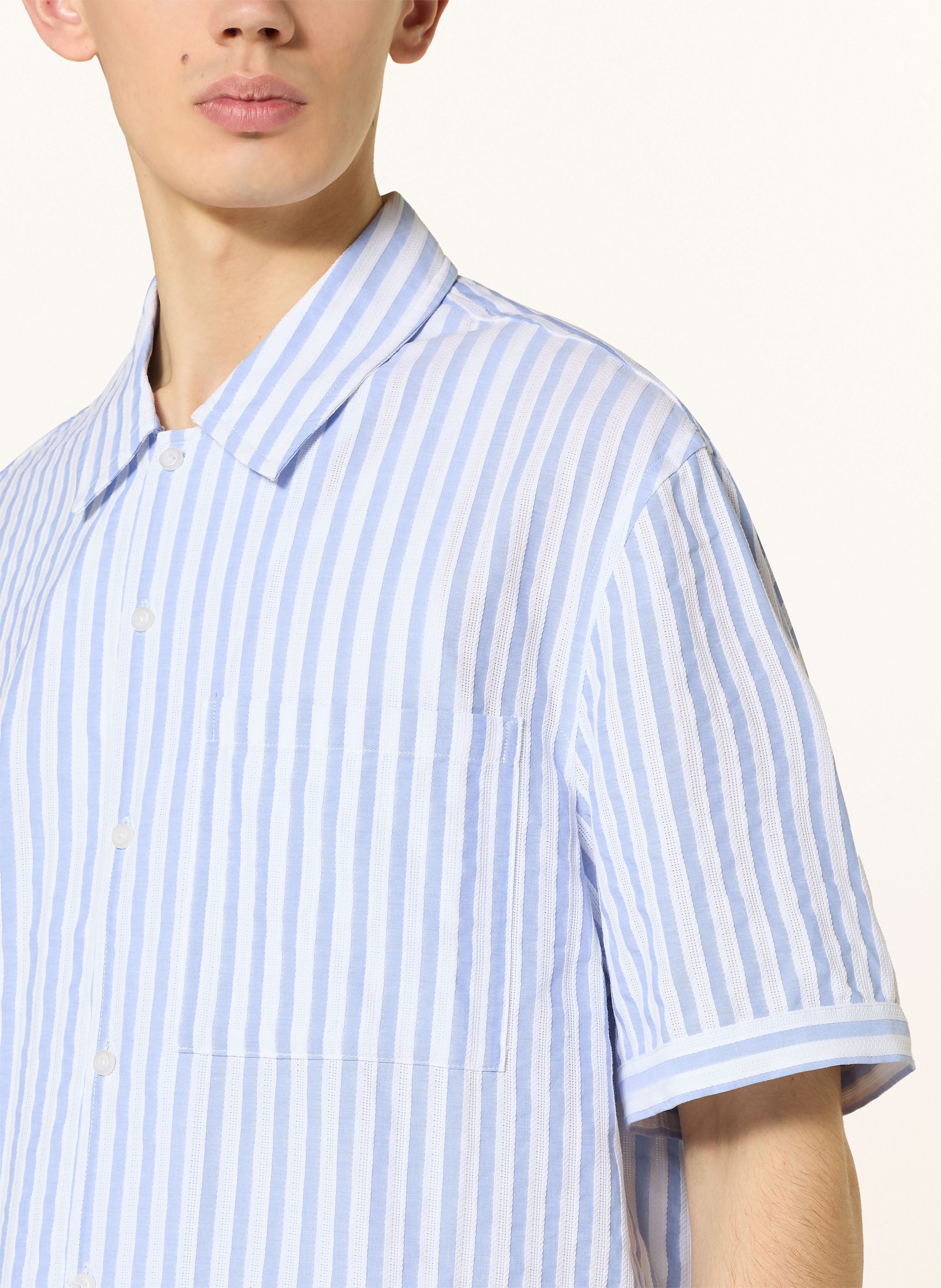 Thumbnail - Axel Arigato Kurzarm-Hemd Lido Comfort Fit blau