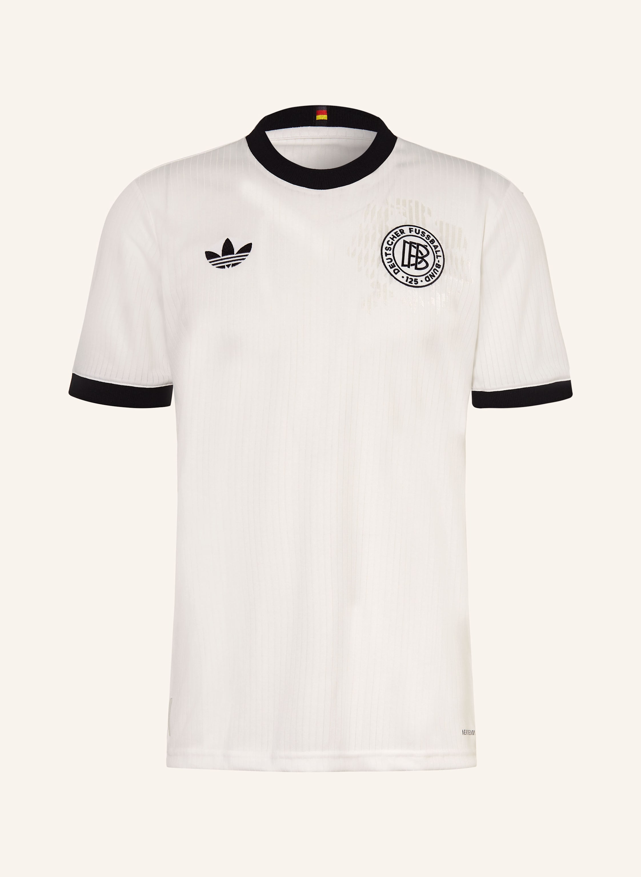 adidas ドイツ代表 シャツ S ブラック/ホワイト adidas Originals Germany 125th Anniversary Shirt - Cloud White