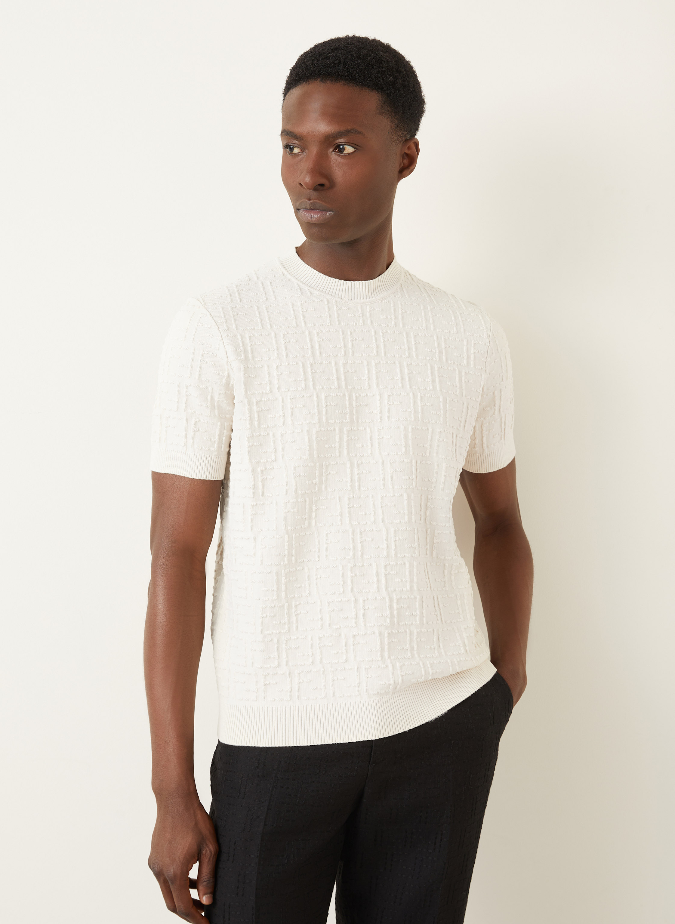Thumbnail - Fendi T-Shirt Girocollo weiss