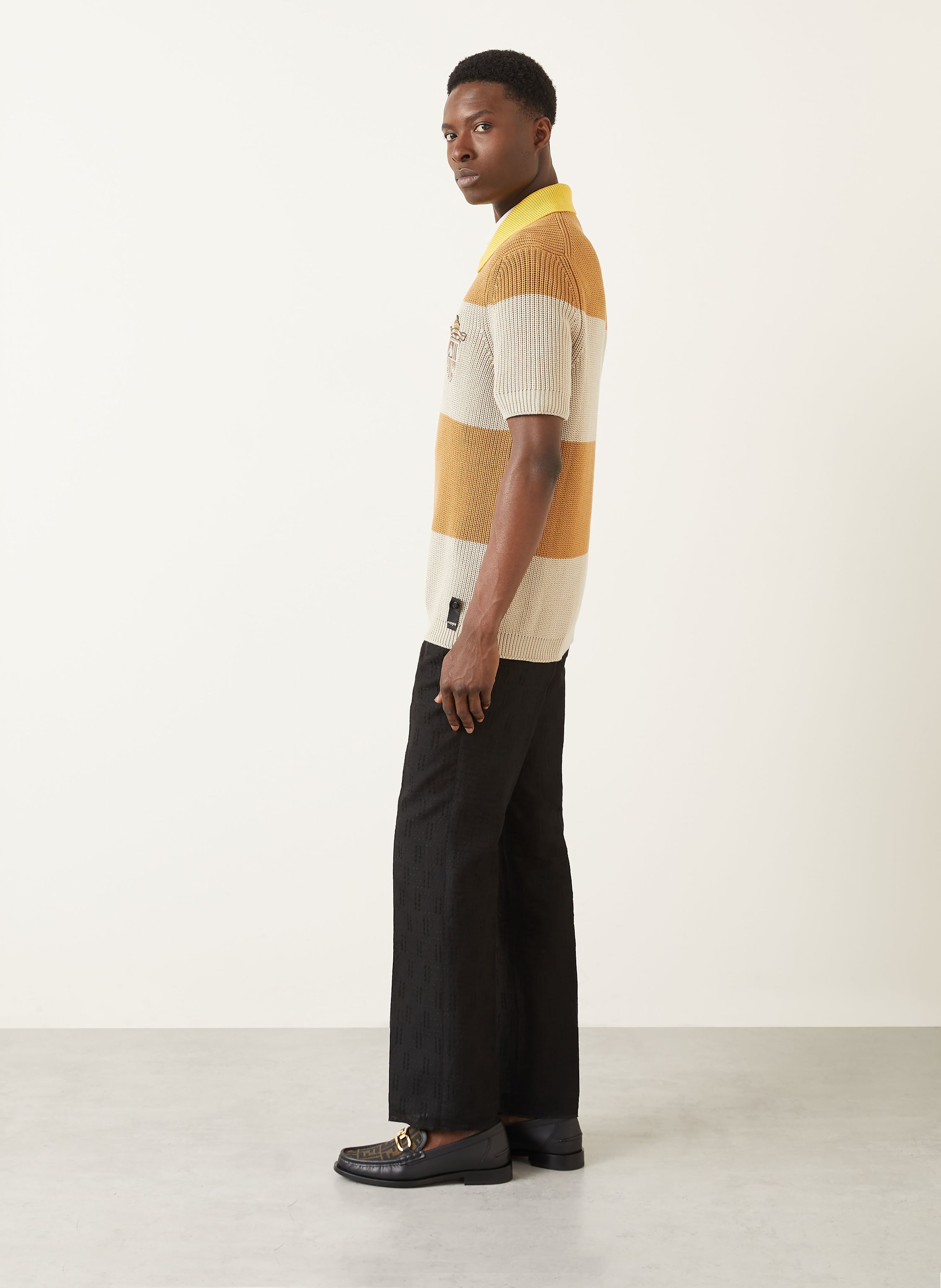 Thumbnail - Fendi Leinenhose Regular Fit schwarz