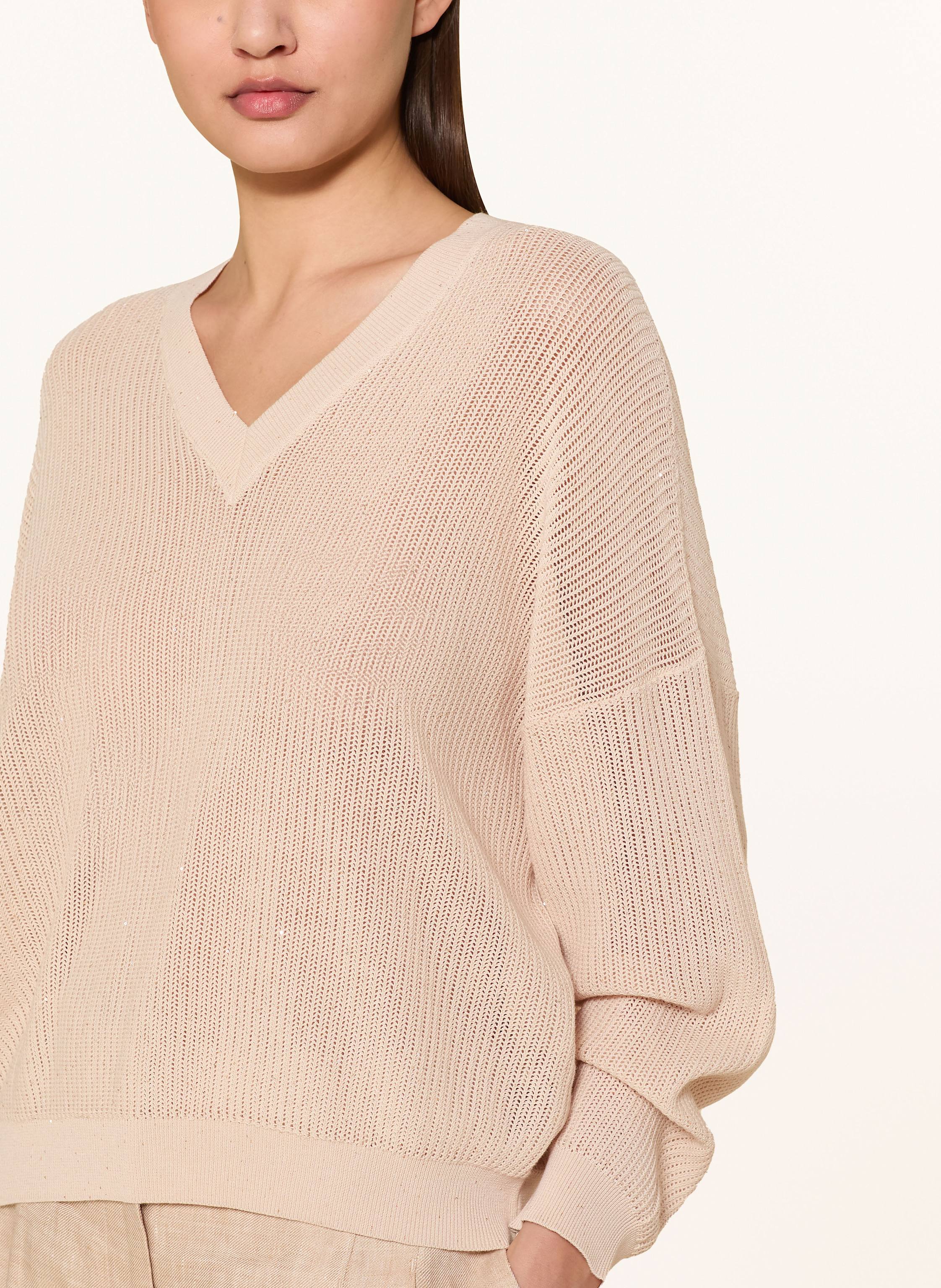 Thumbnail - Peserico Pullover Mit Pailletten beige