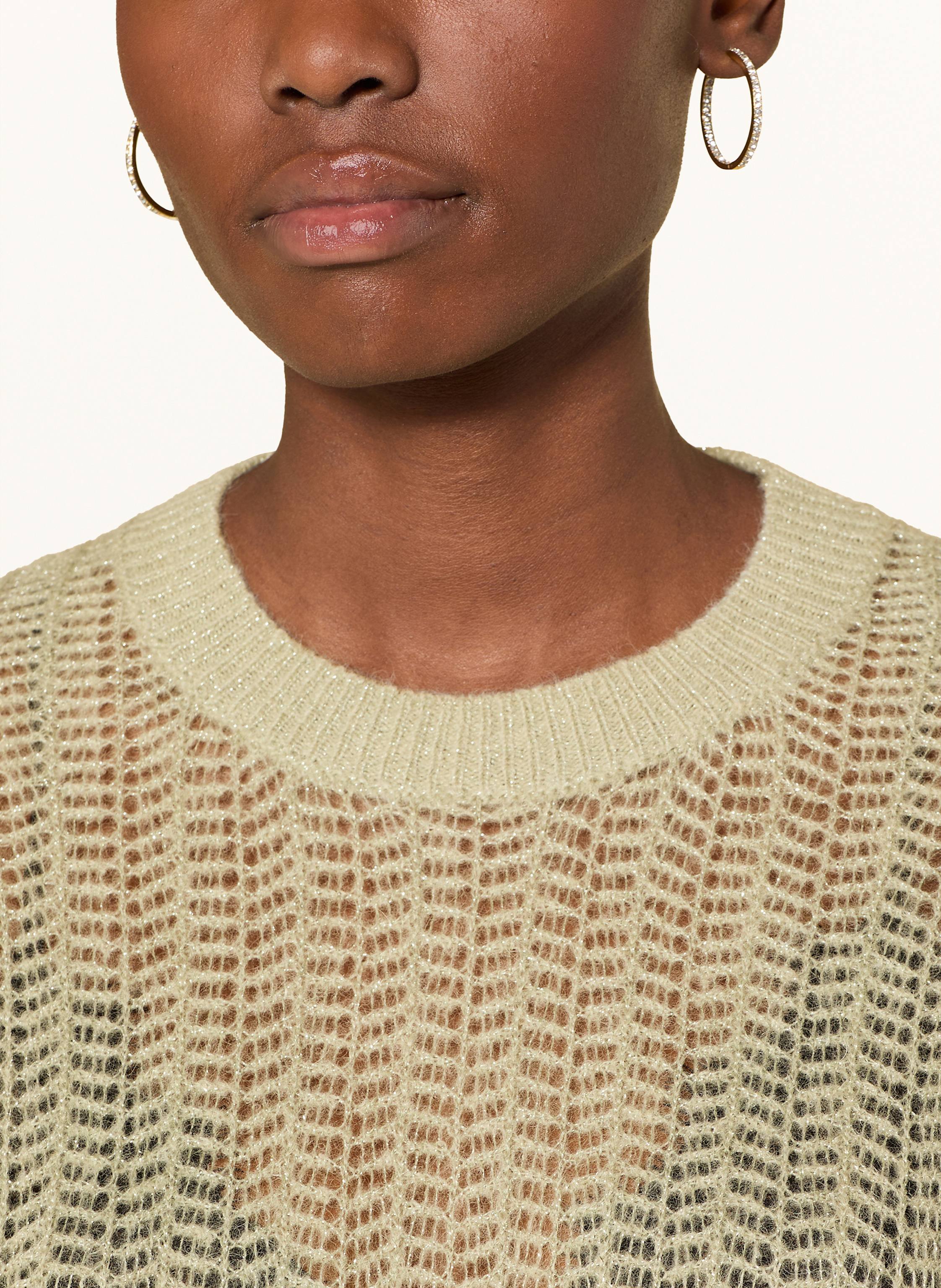 Thumbnail - Peserico Strickshirt Mit Alpaka Und Glitzergarn gruen