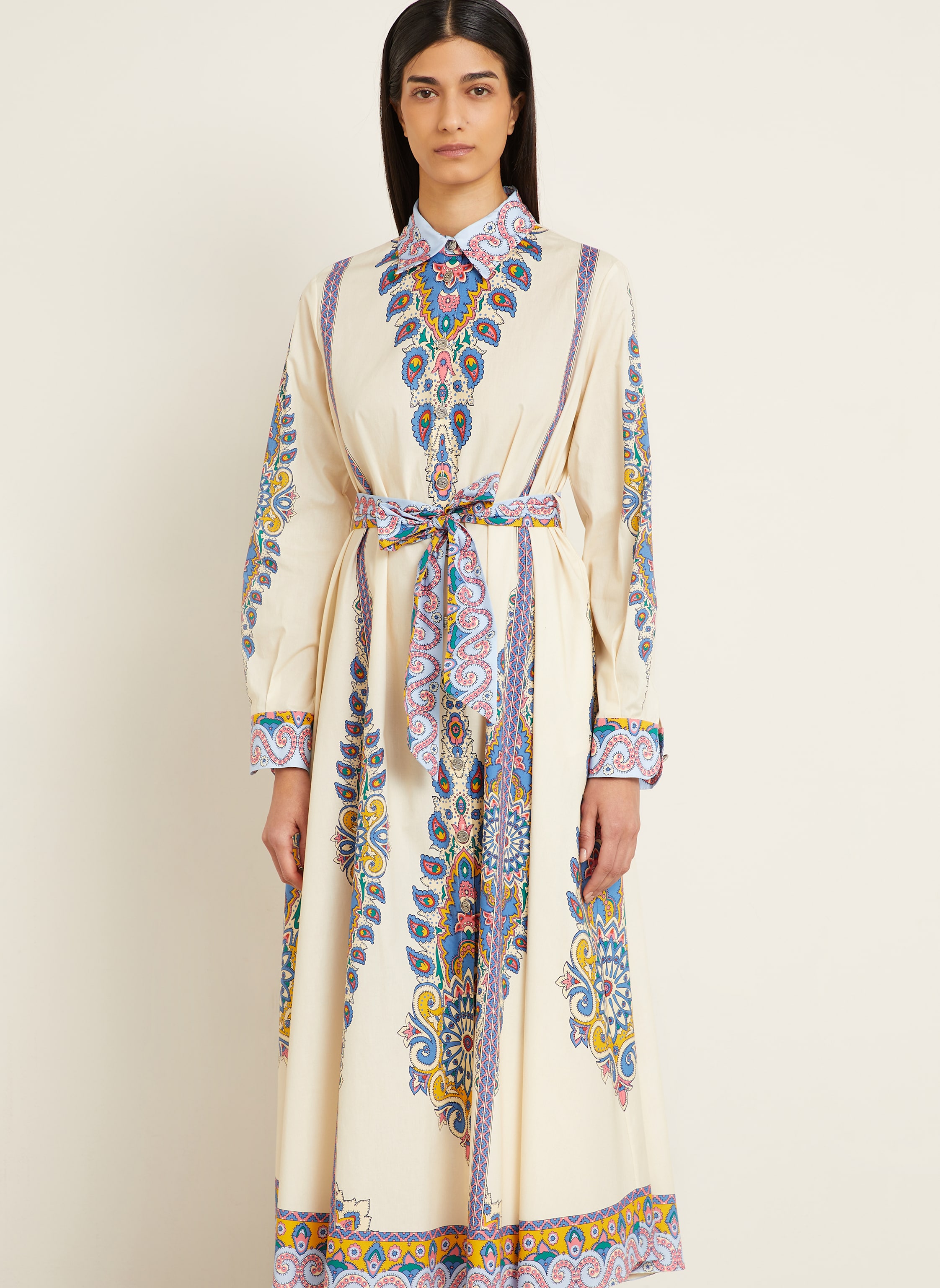Thumbnail - Etro Hemdblusenkleid beige