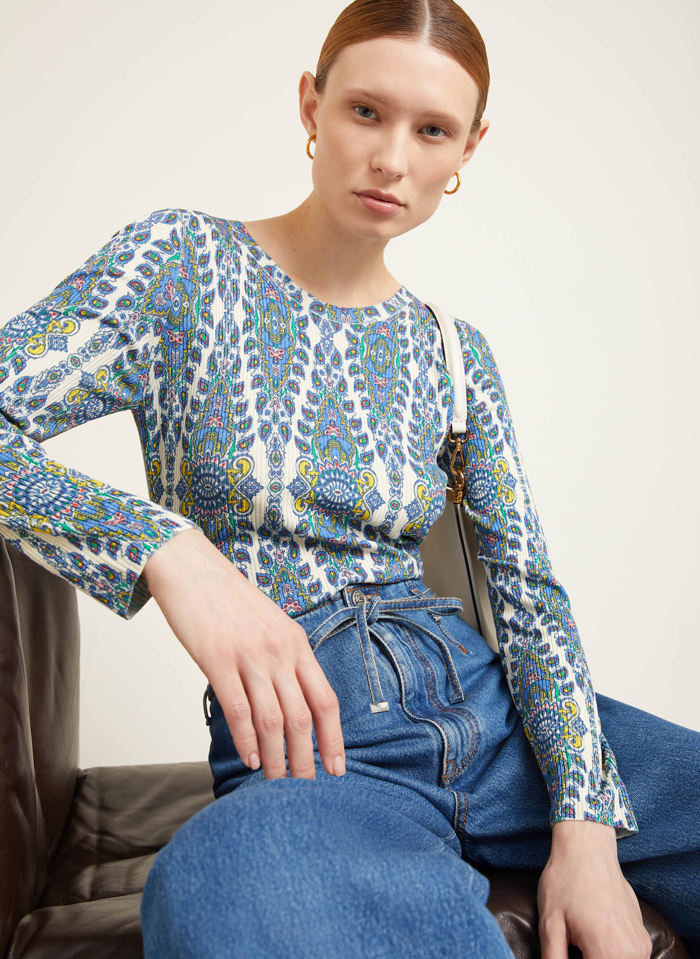 Thumbnail - Etro Longsleeve Mit Seide blau