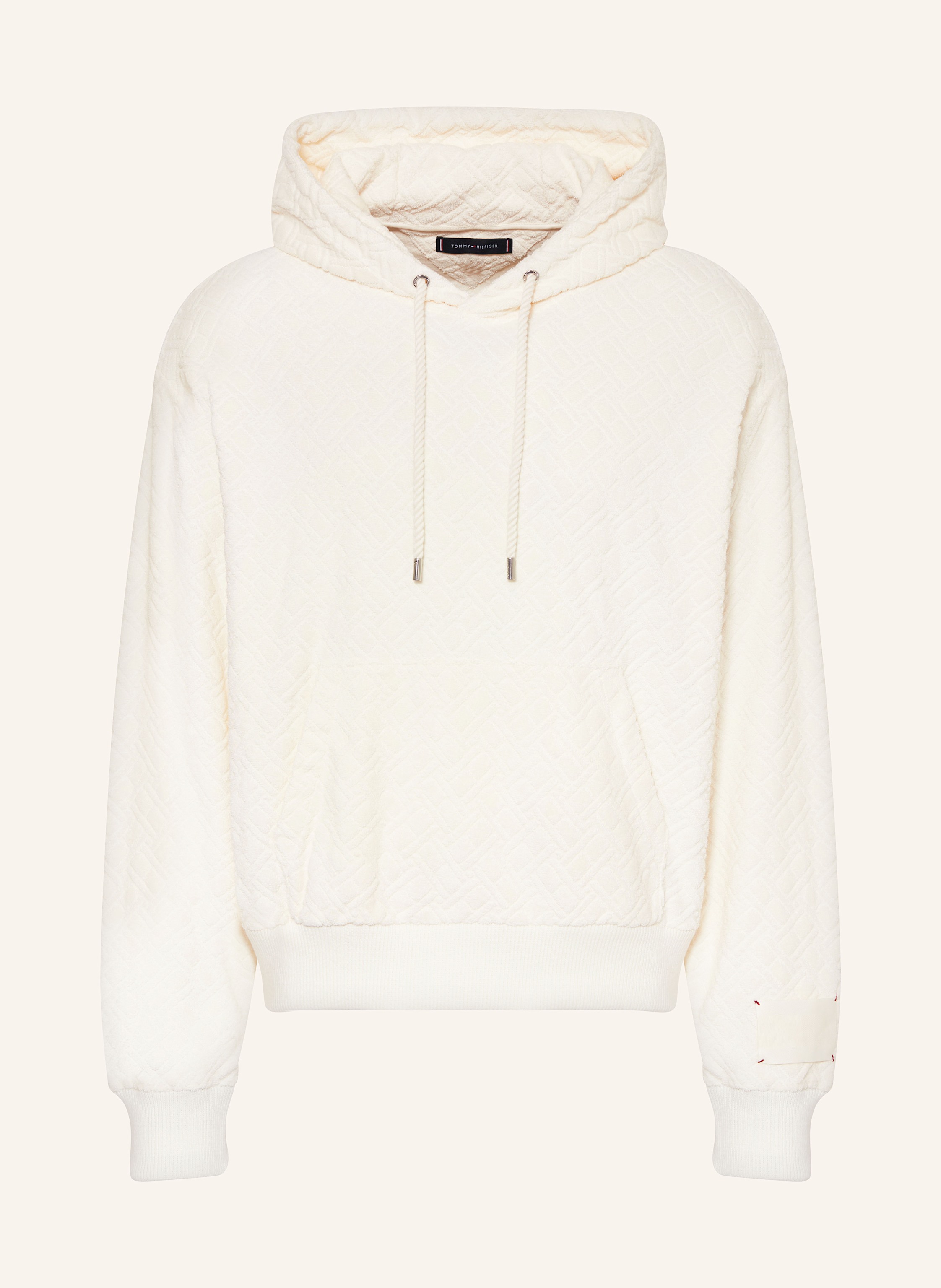 Tommy Hilfiger Jacquard-Hoodie weiss