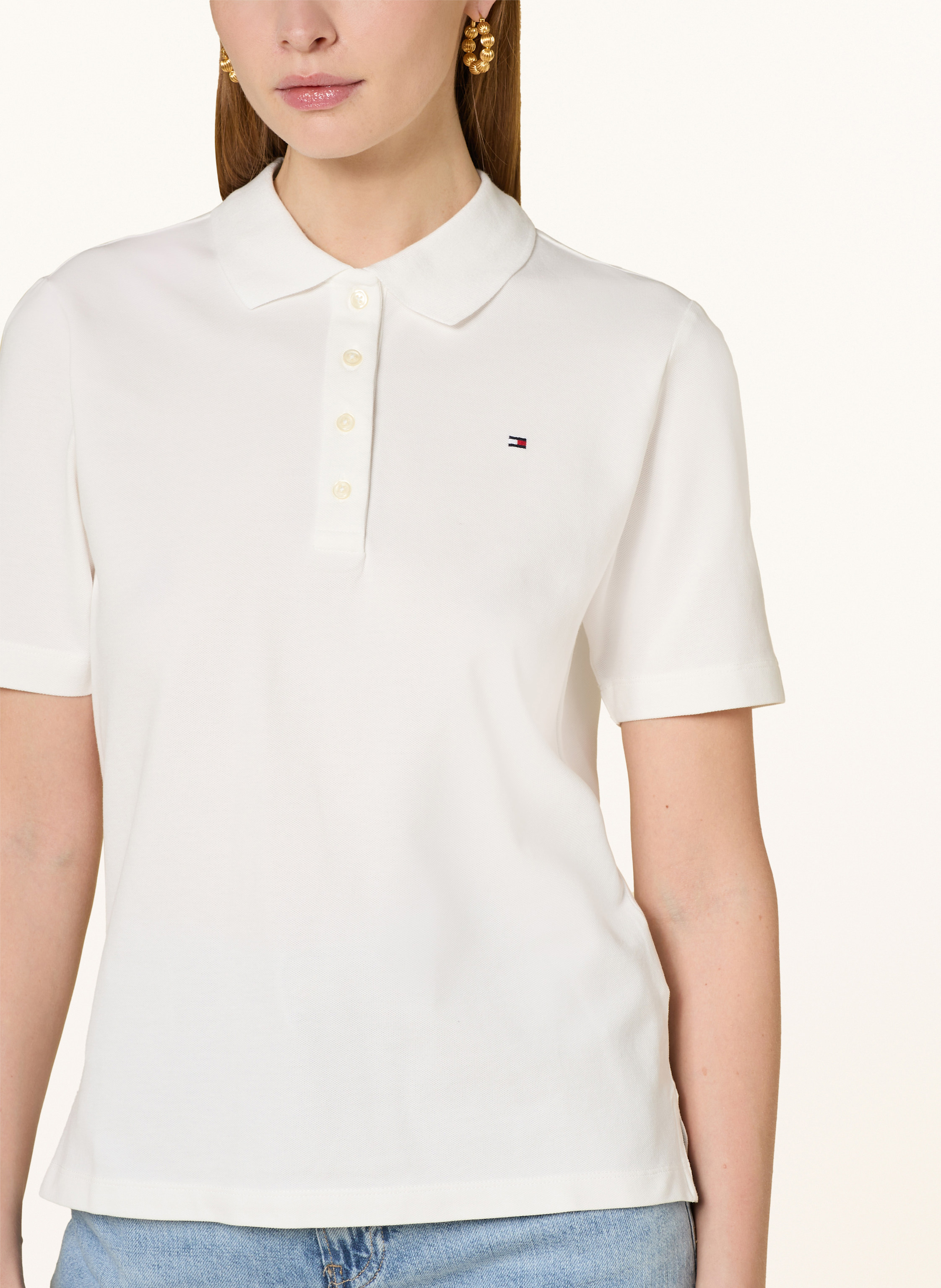 Thumbnail - Tommy Hilfiger Piqué-Poloshirt weiss