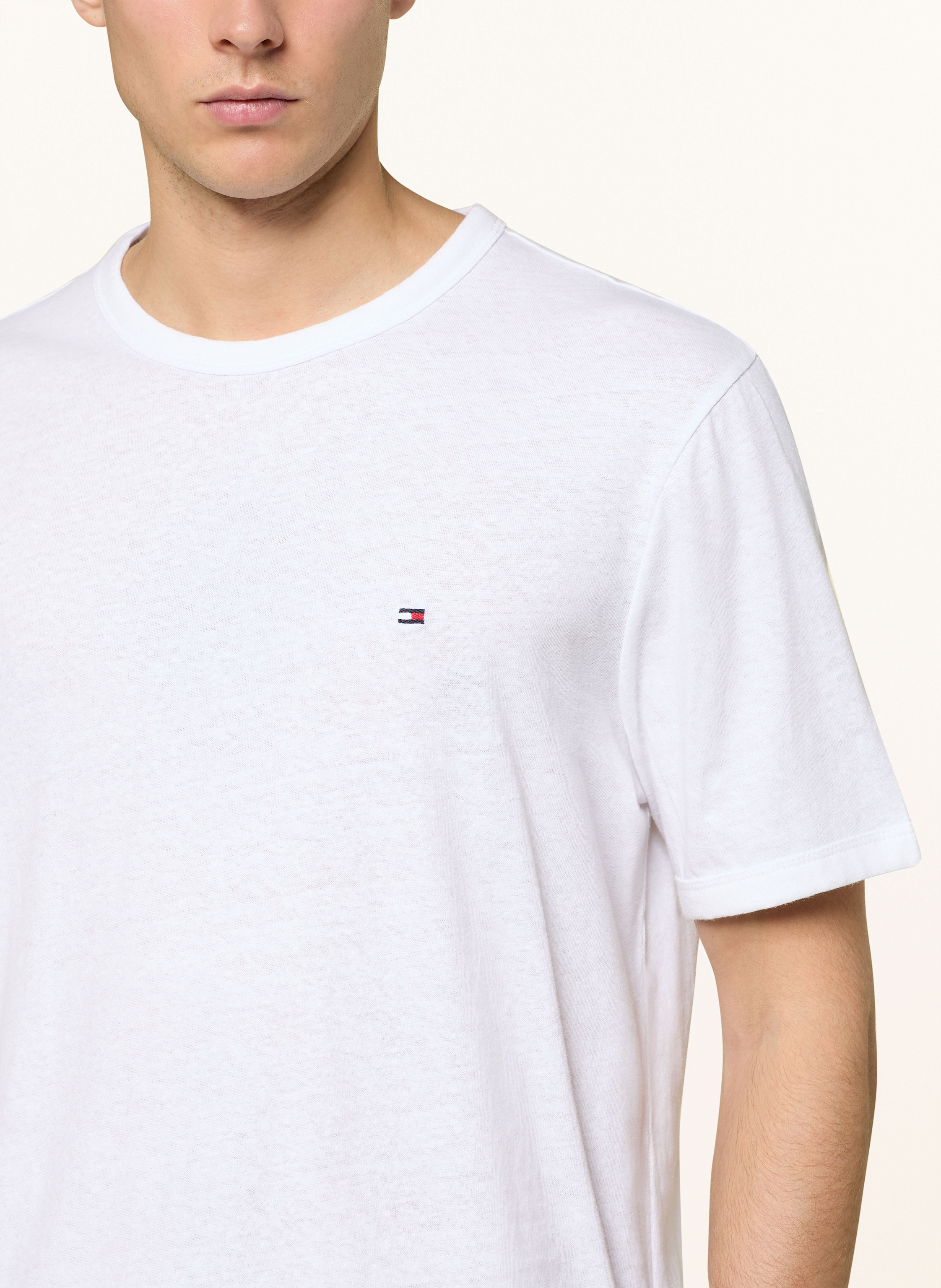 Thumbnail - Tommy Hilfiger T-Shirt Mit Leinen weiss