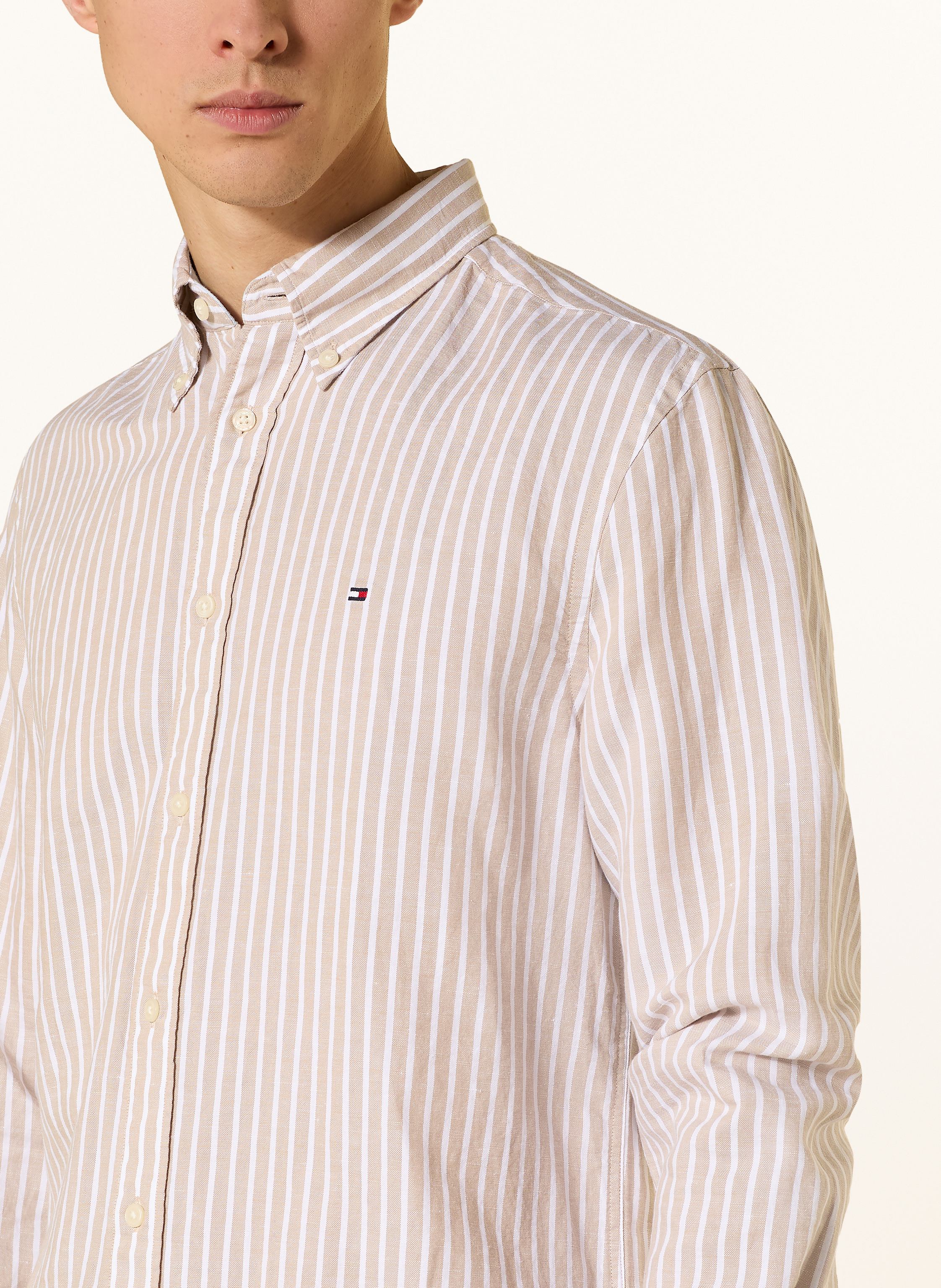 Thumbnail - Tommy Hilfiger Hemd Comfort Fit Mit Leinen beige
