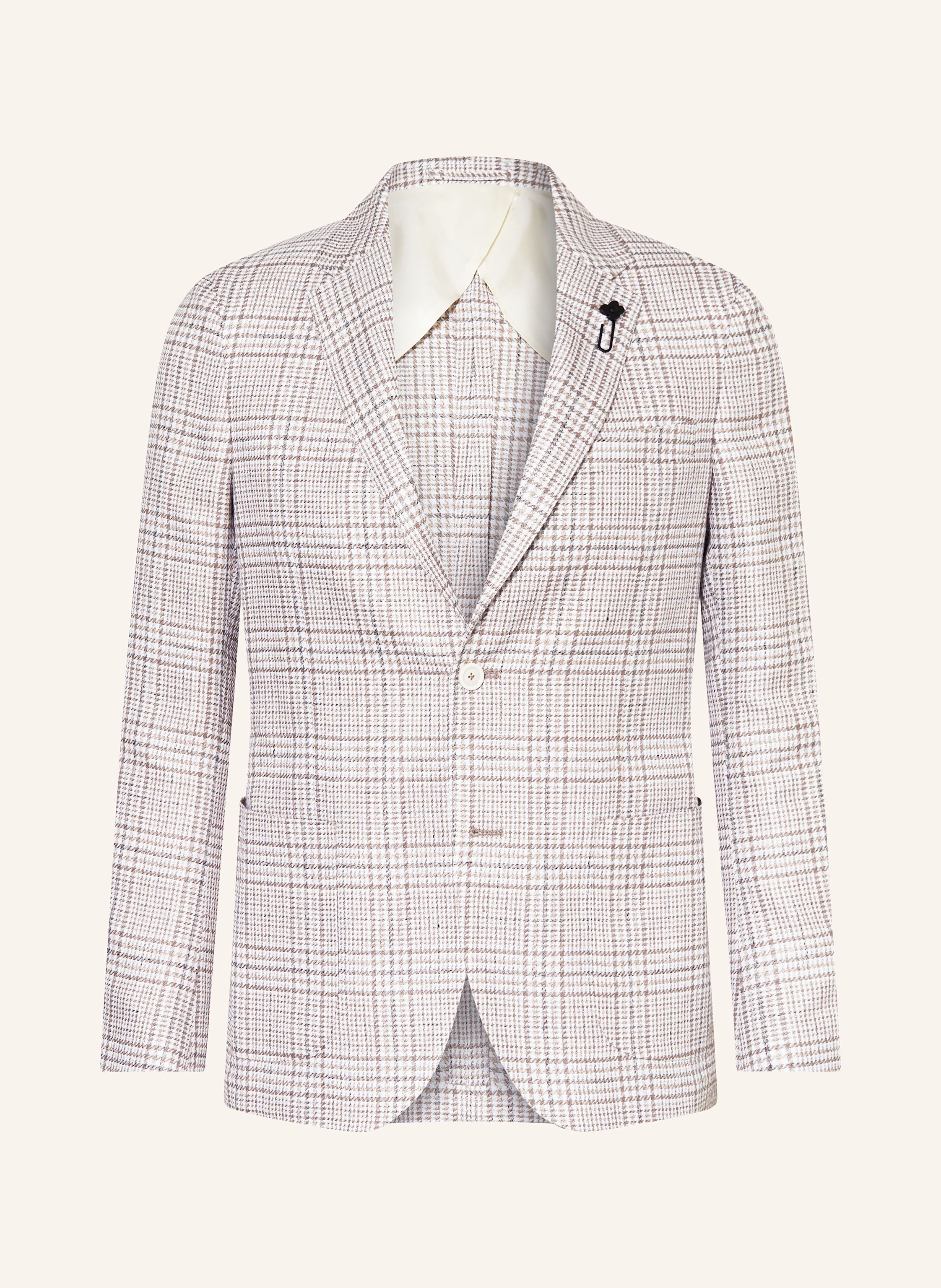 Lardini Lardini Sakko Regular Fit Mit Leinen beige in CREME / BEIGE / GRAU