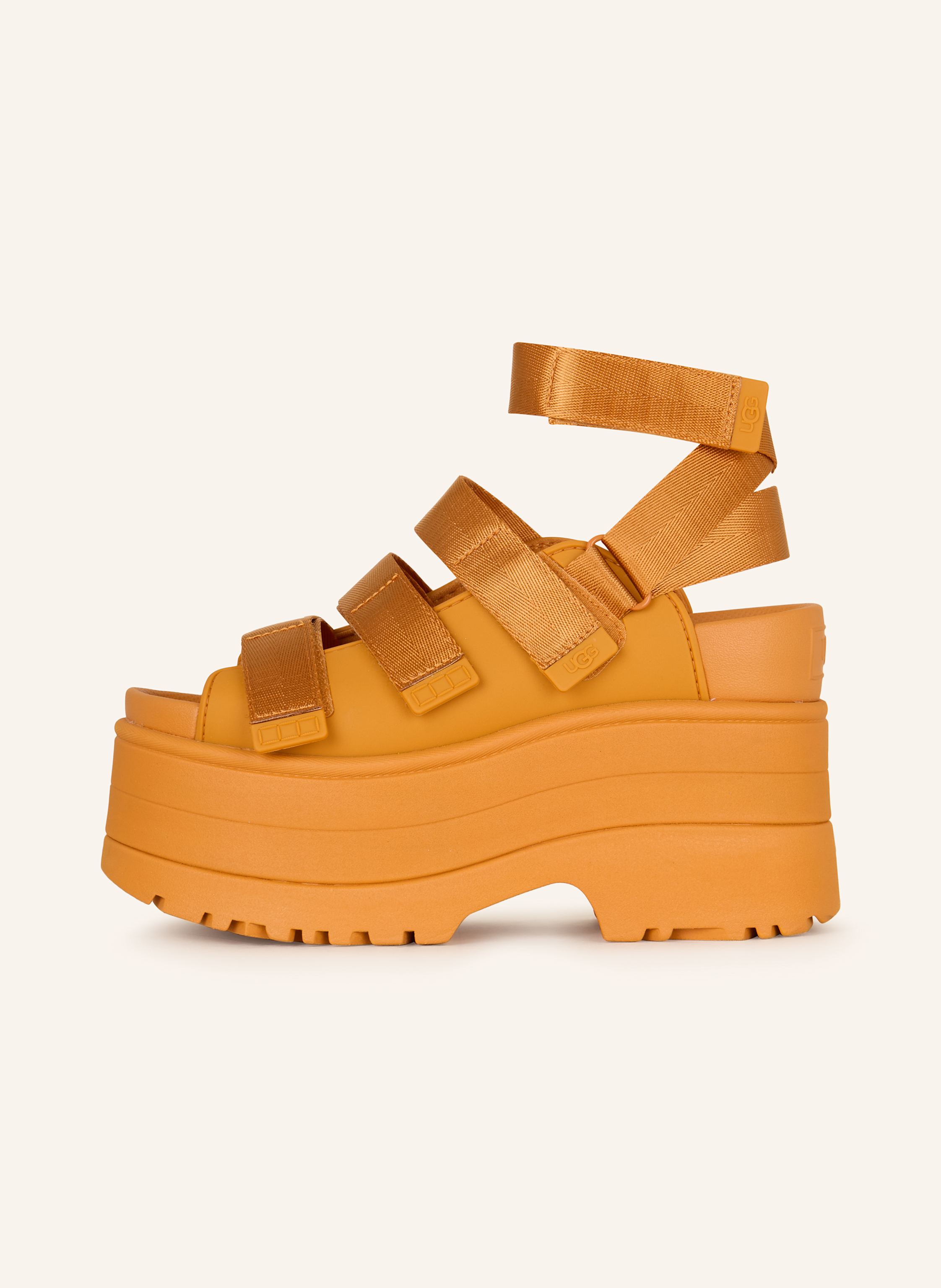 Thumbnail - Ugg Plateau-Sandalen Goldenrise orange