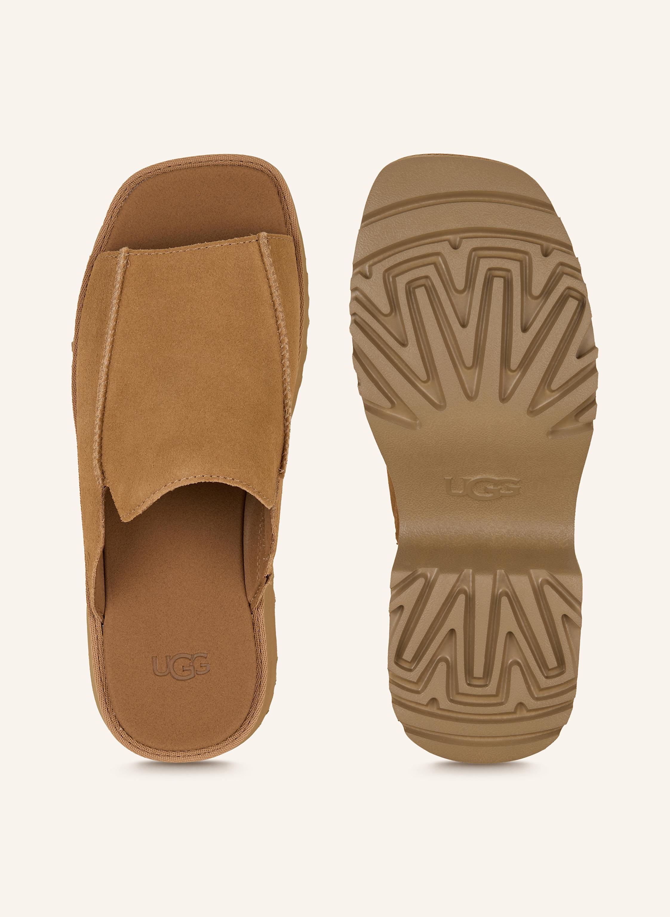 Thumbnail - Ugg Plateau-Pantoletten braun