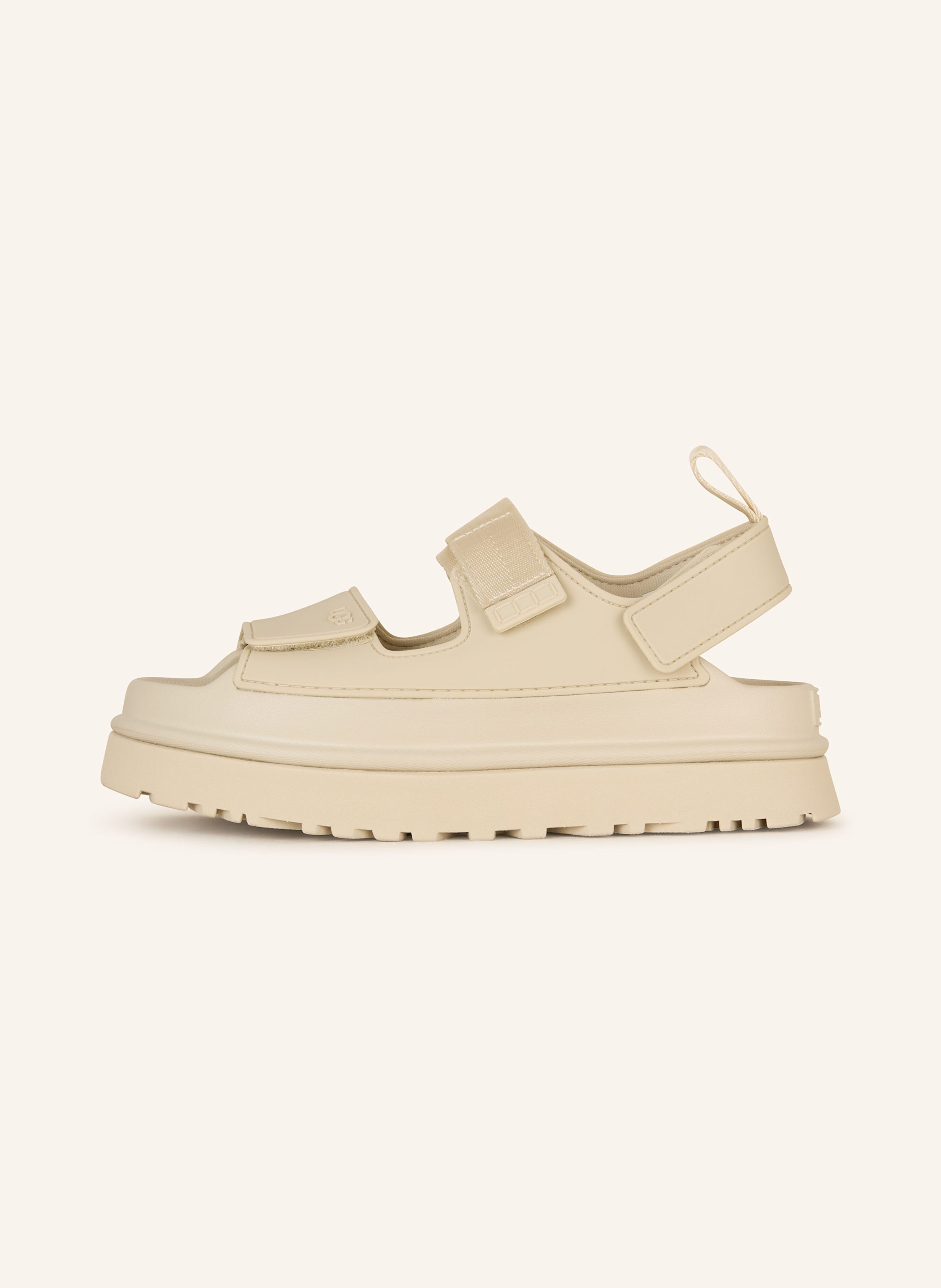 Thumbnail - Ugg Plateau-Sandalen Goldenglow beige
