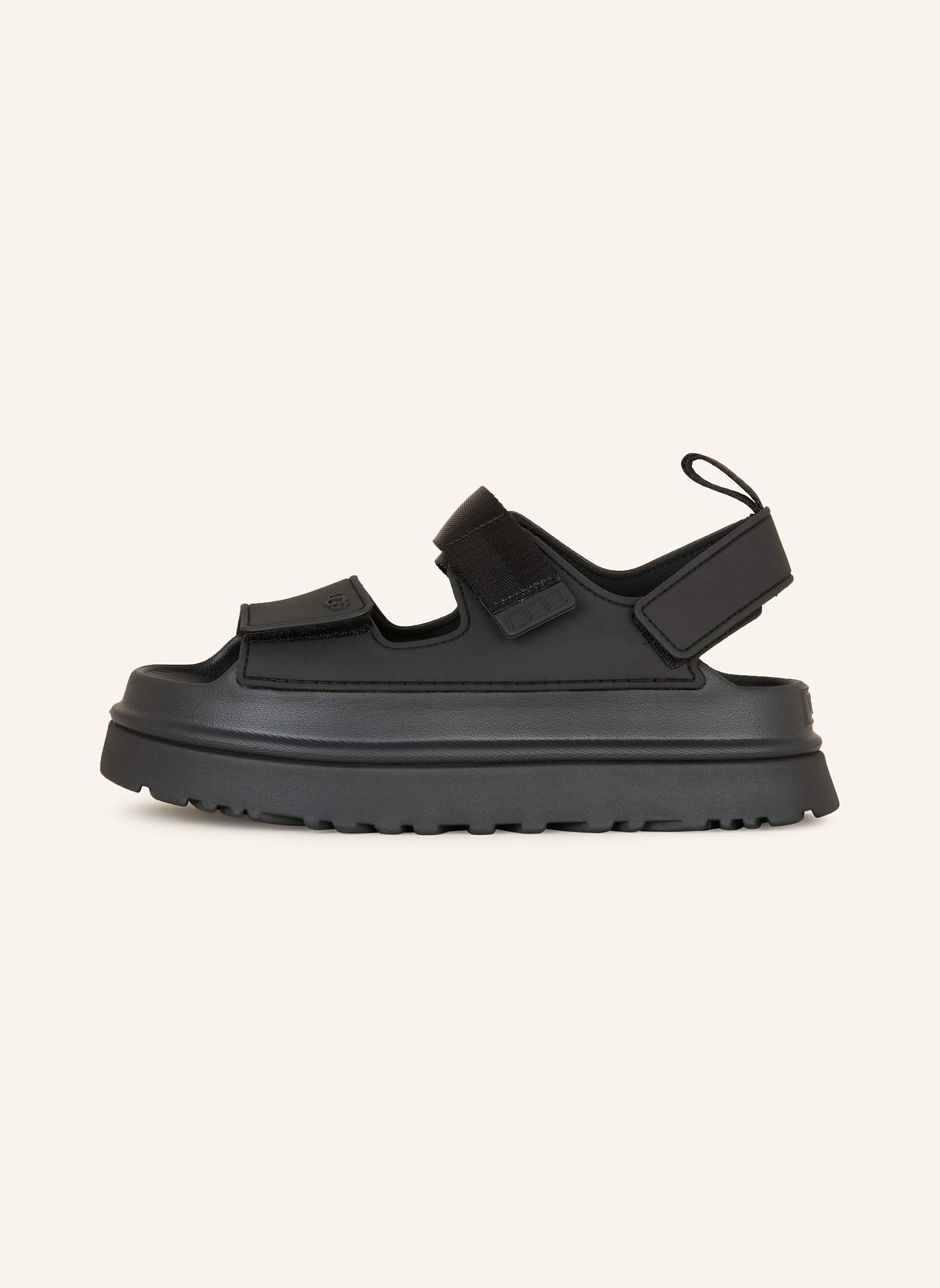 Thumbnail - Ugg Plateau-Sandalen Goldenglow schwarz