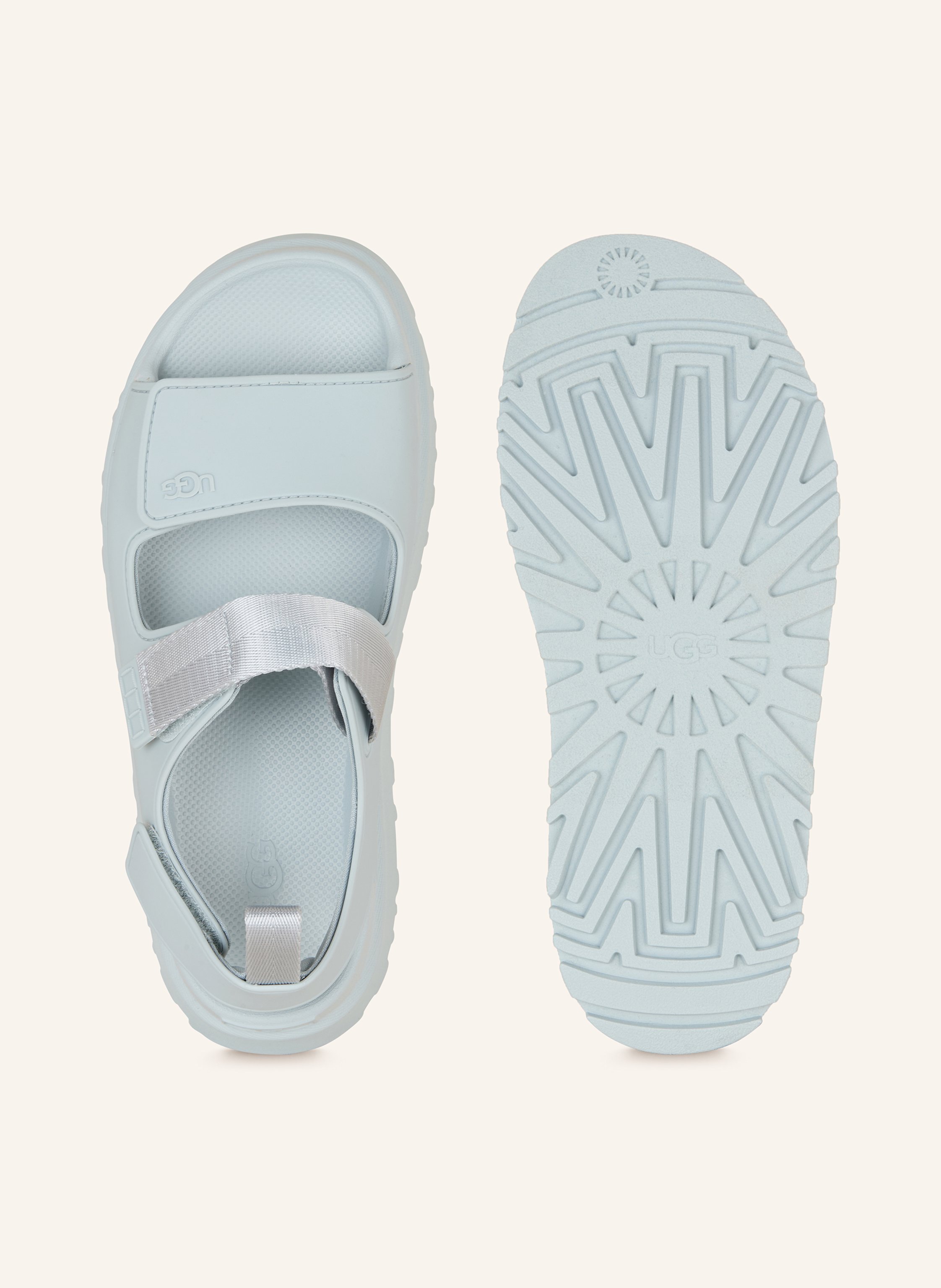 Thumbnail - Ugg Plateau-Sandalen Goldenglow blau