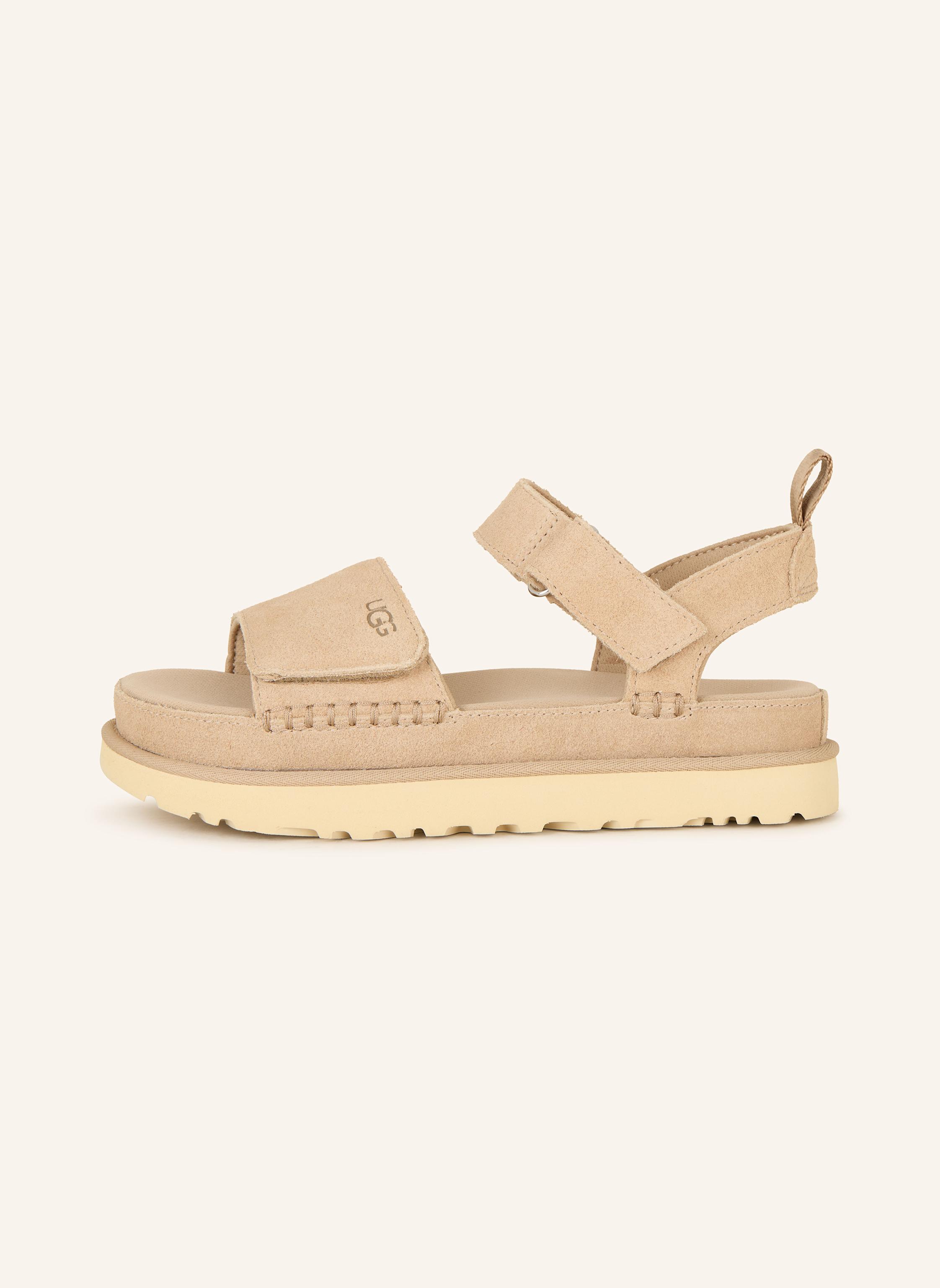 Thumbnail - Ugg Plateau-Sandalen Goldenstar beige