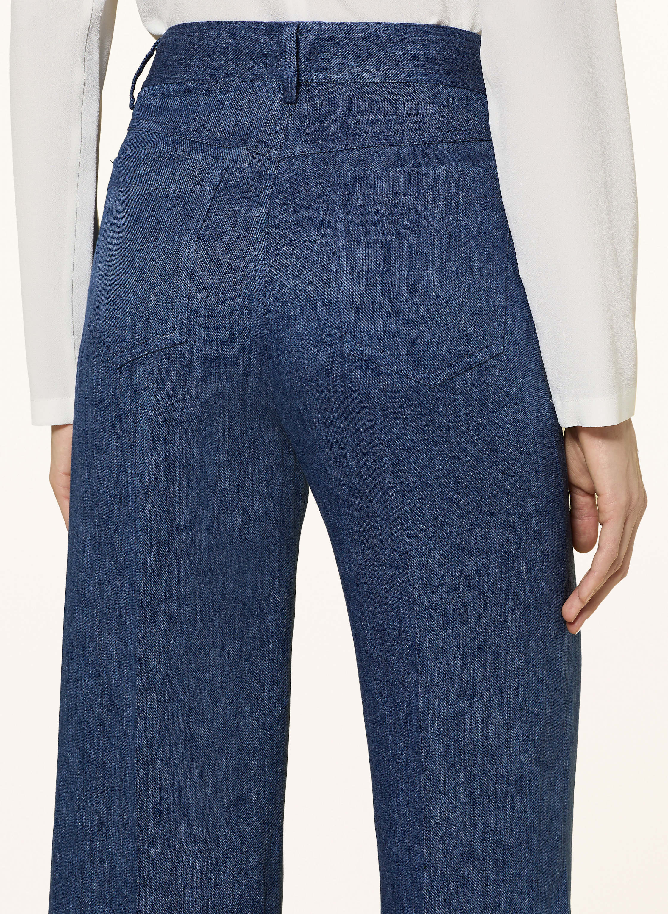 Thumbnail - Antonelli Firenze Leinenhose Taormina In Jeansoptik blau