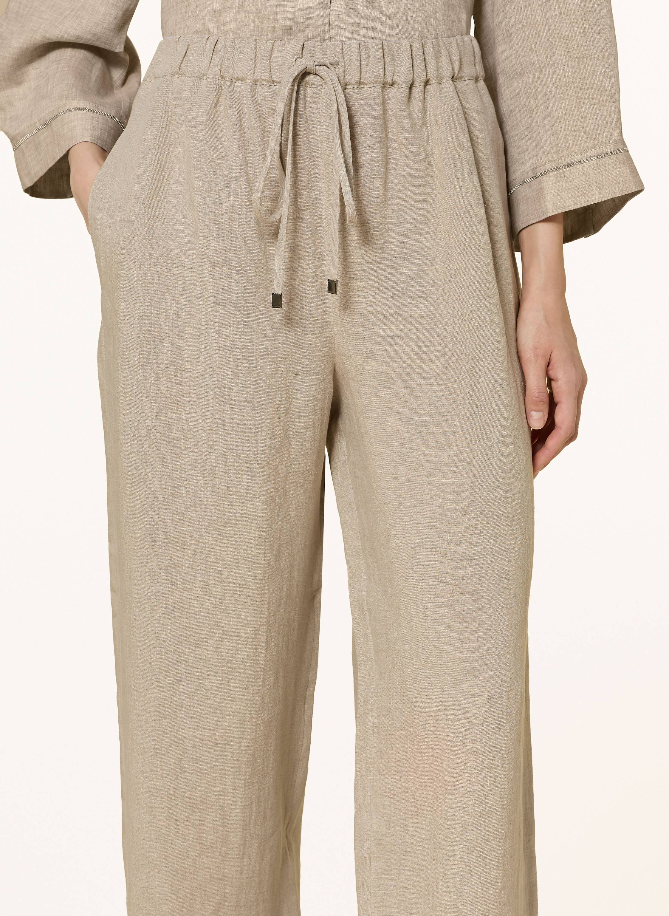 Thumbnail - Antonelli Firenze Leinenhose Svezia beige