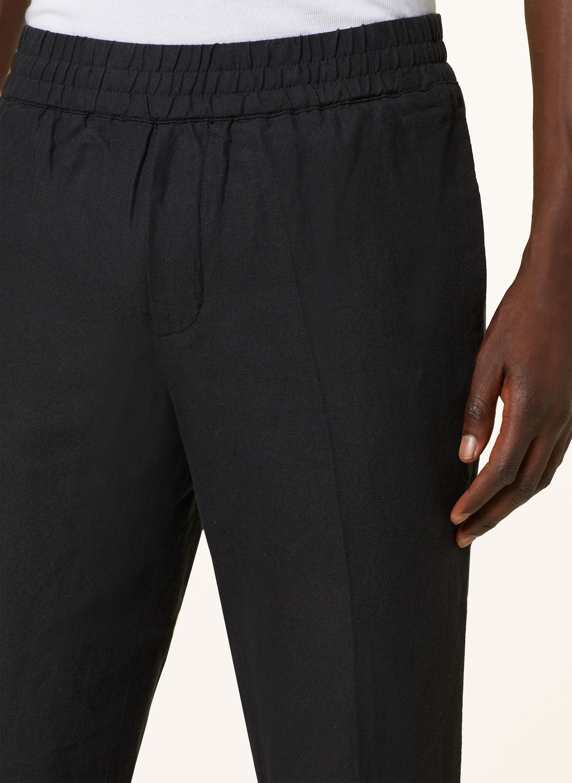 Thumbnail - Samsøe Samsøe Hose Smithy Slim Fit Mit Leinen schwarz