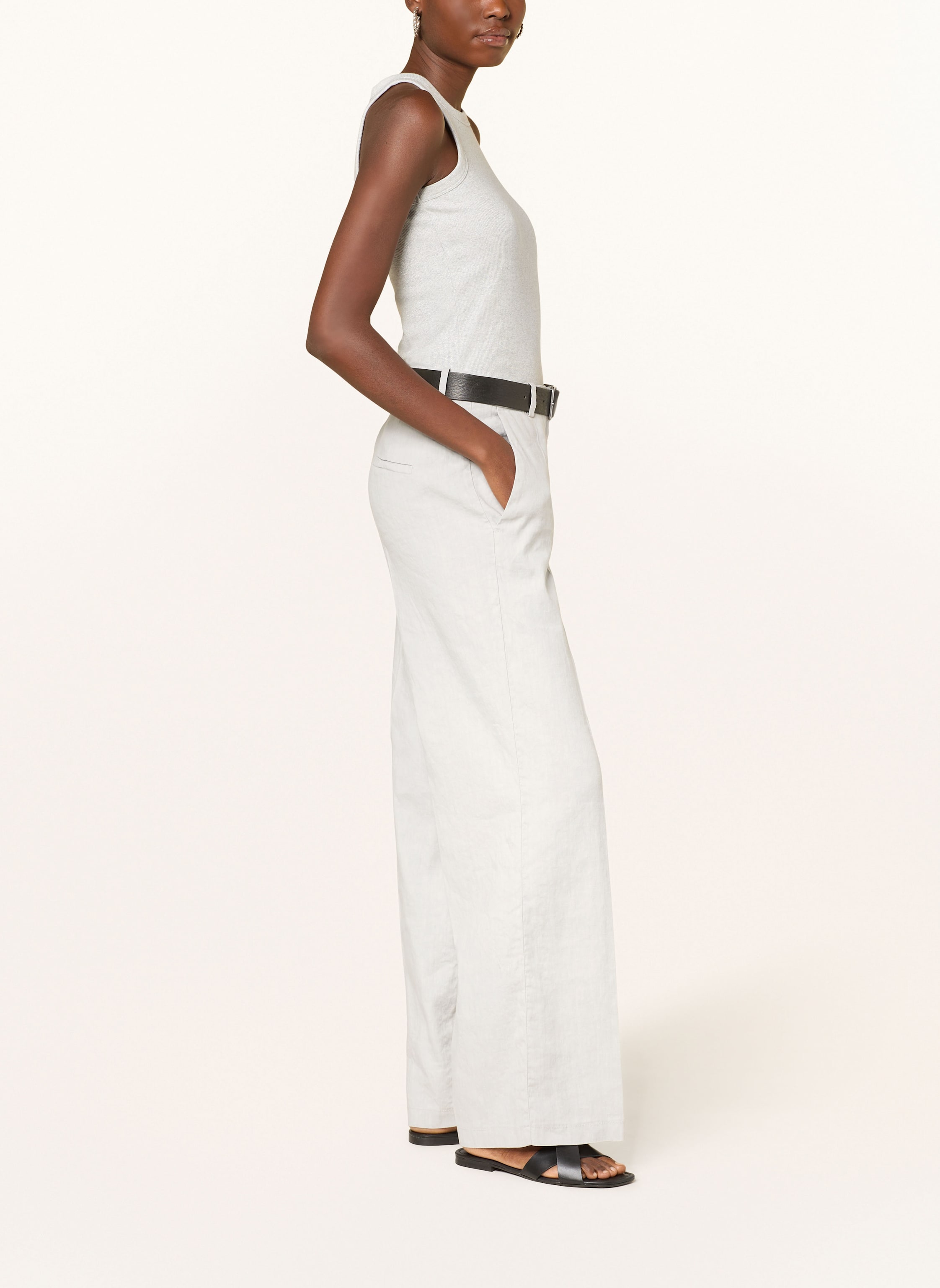 Thumbnail - Cambio Marlenehose Mira Mit Leinen grau