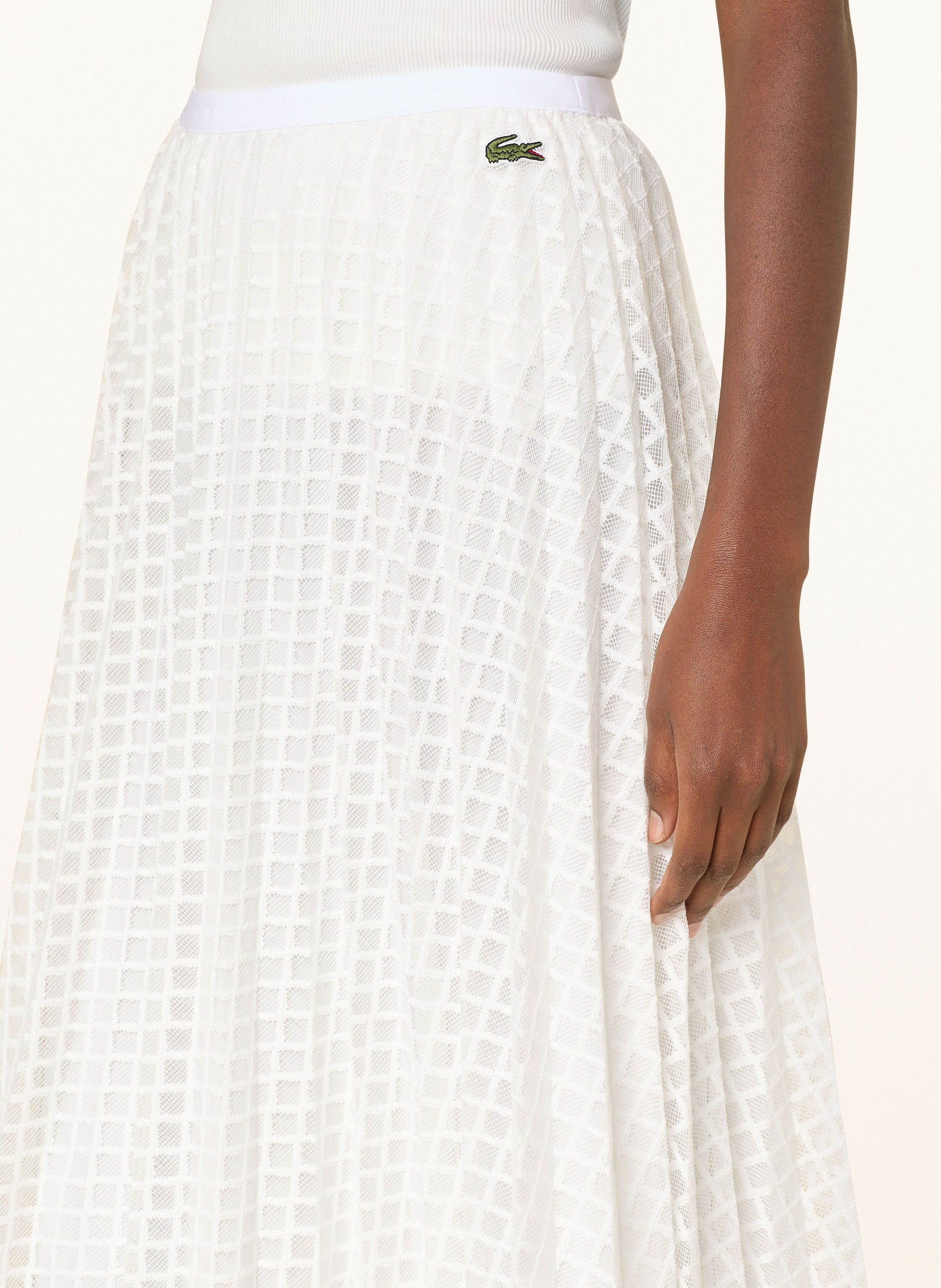 Thumbnail - Lacoste Faltenrock weiss