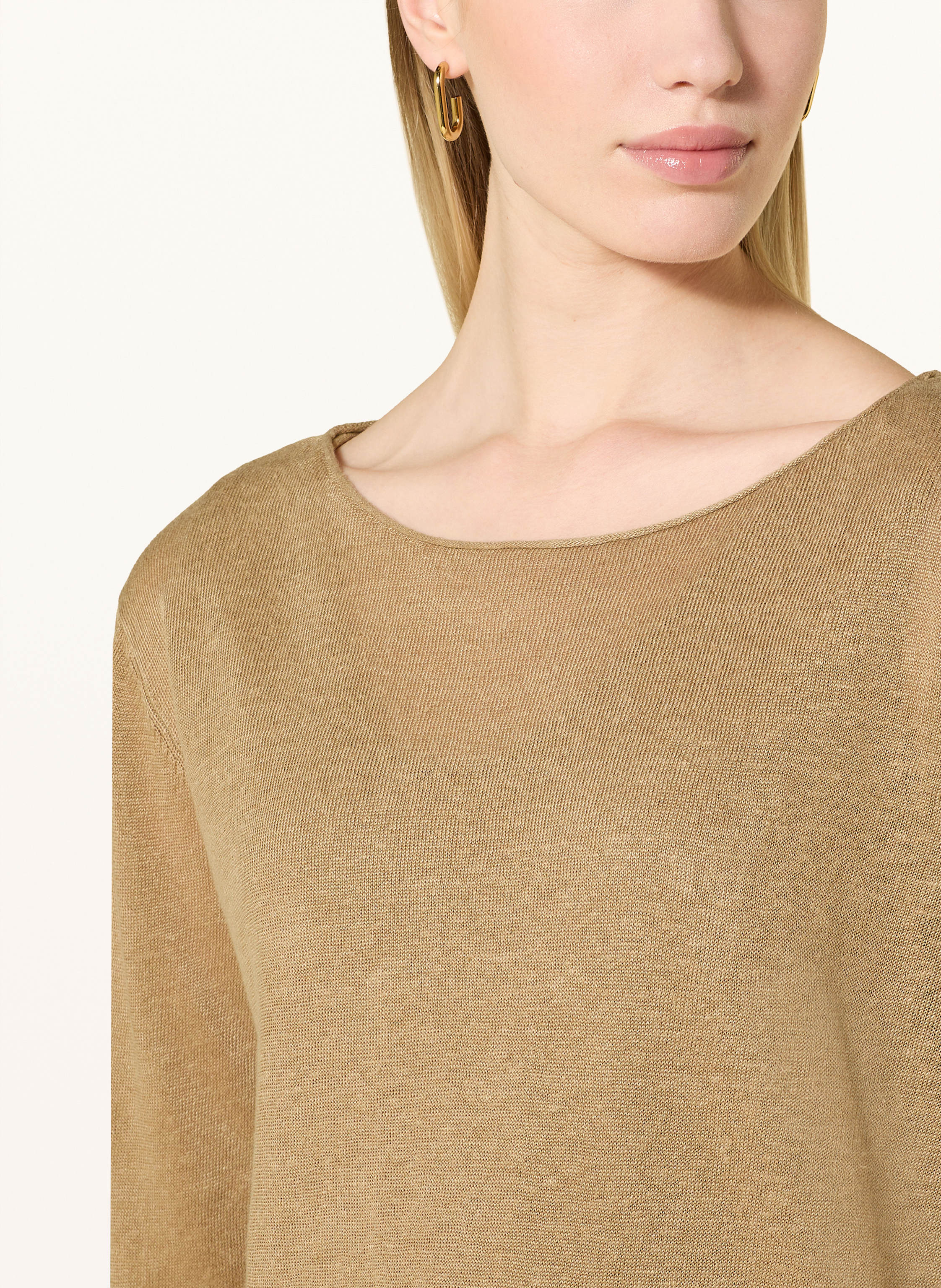 Thumbnail - Darling Harbour Leinenpullover beige
