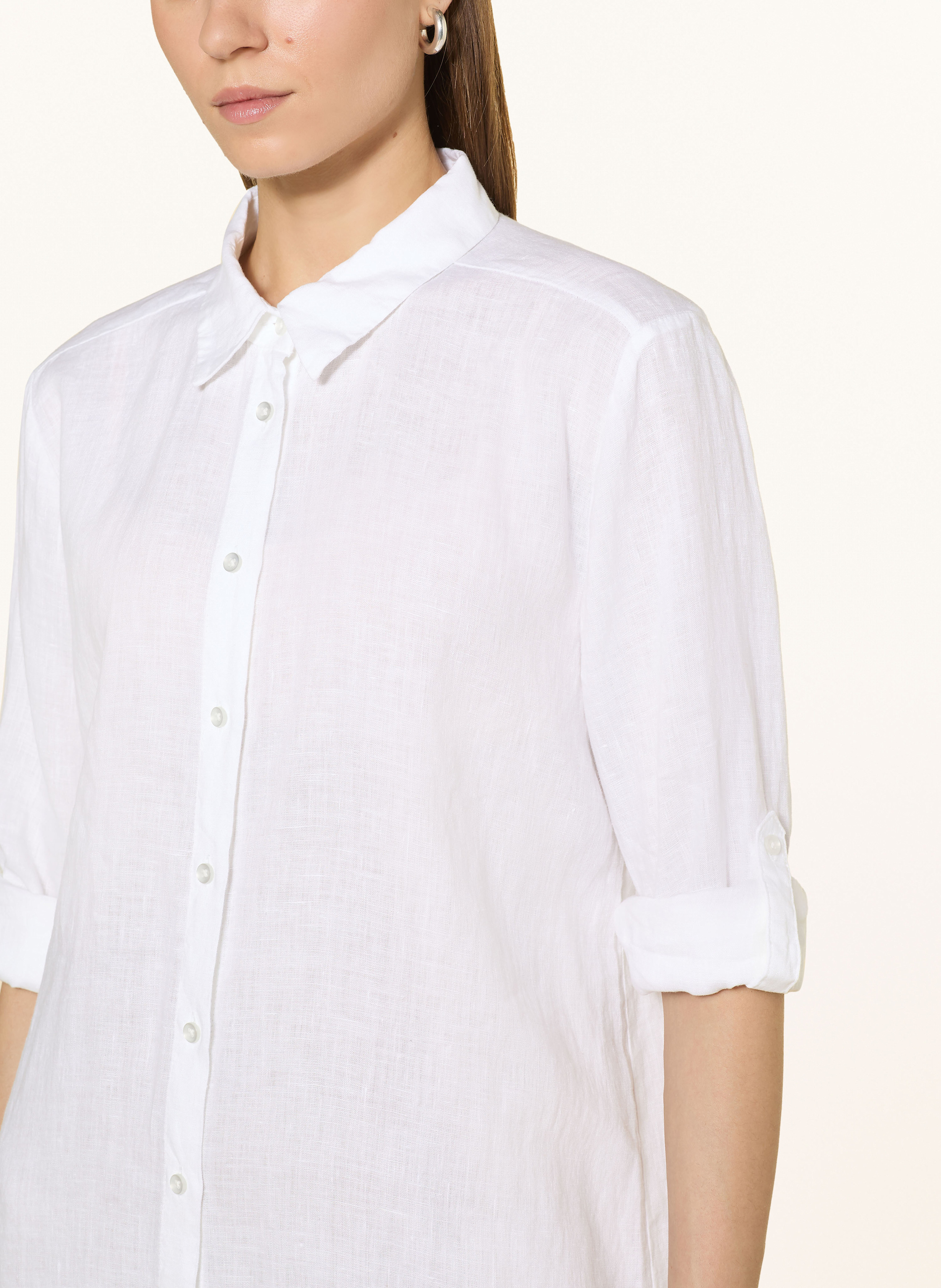 Thumbnail - Darling Harbour Hemdblusenkleid Aus Leinen weiss