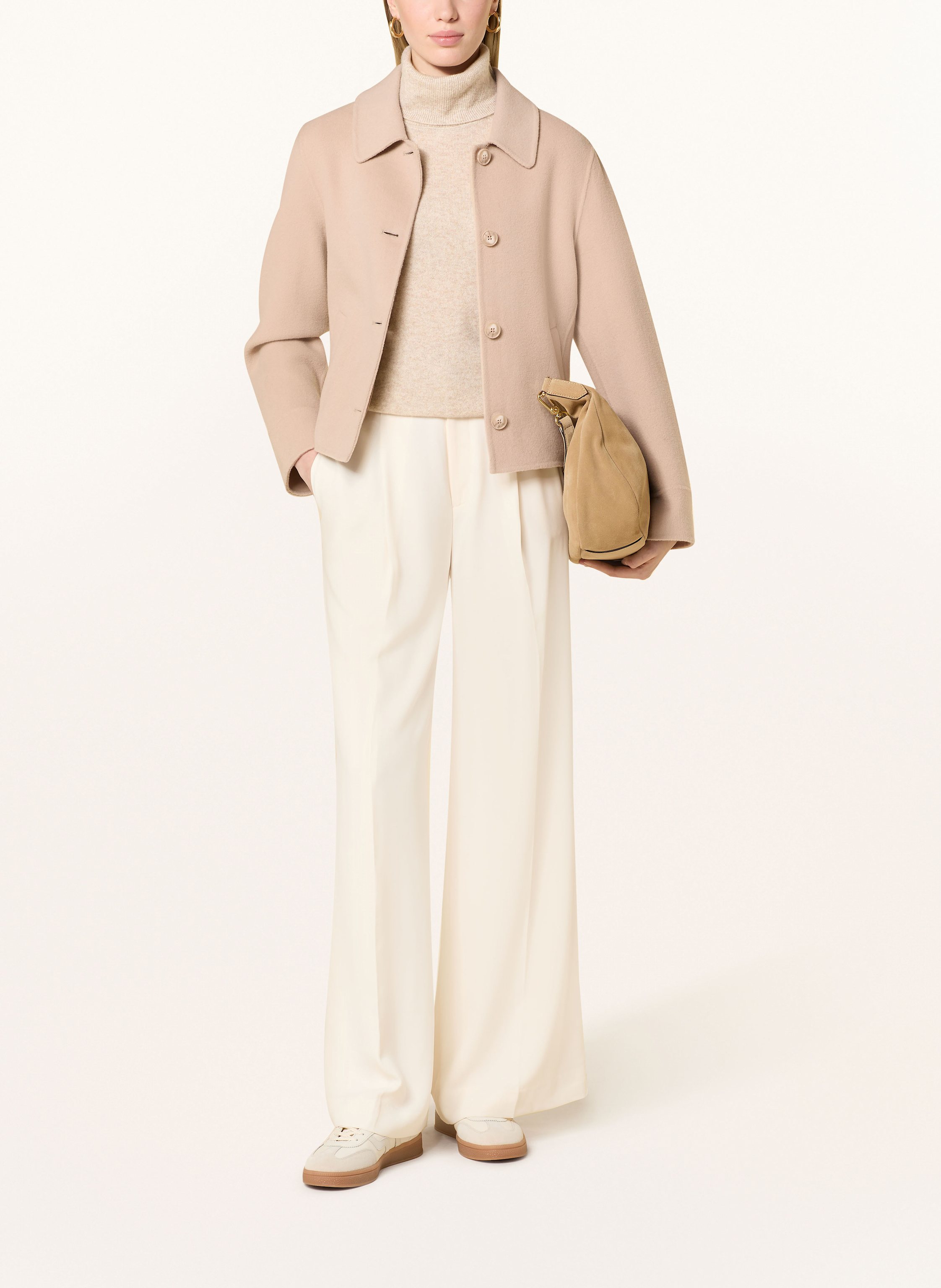 Thumbnail - Darling Harbour Rollkragenpullover Aus Cashmere beige