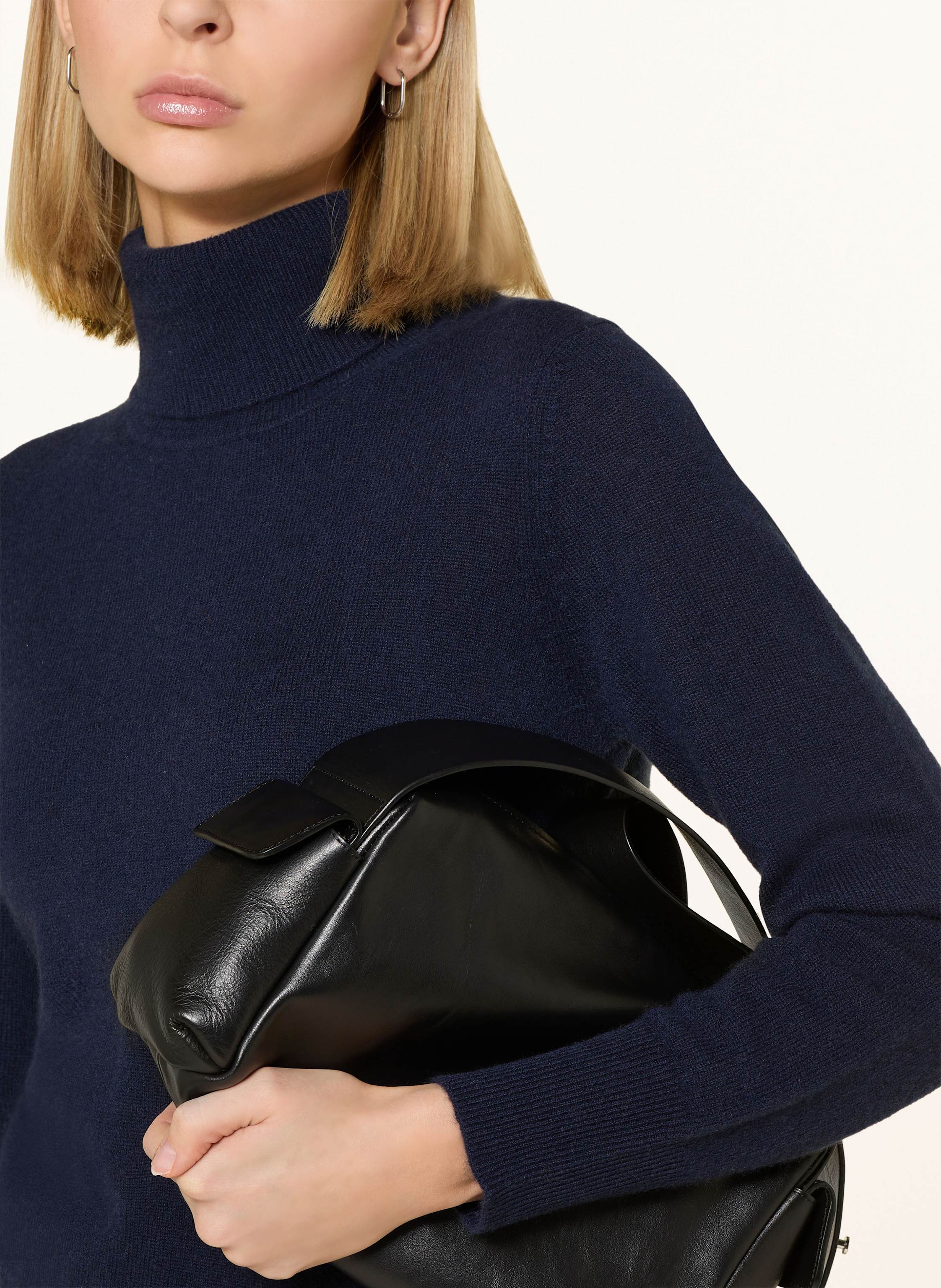 Thumbnail - Darling Harbour Rollkragenpullover Aus Cashmere blau