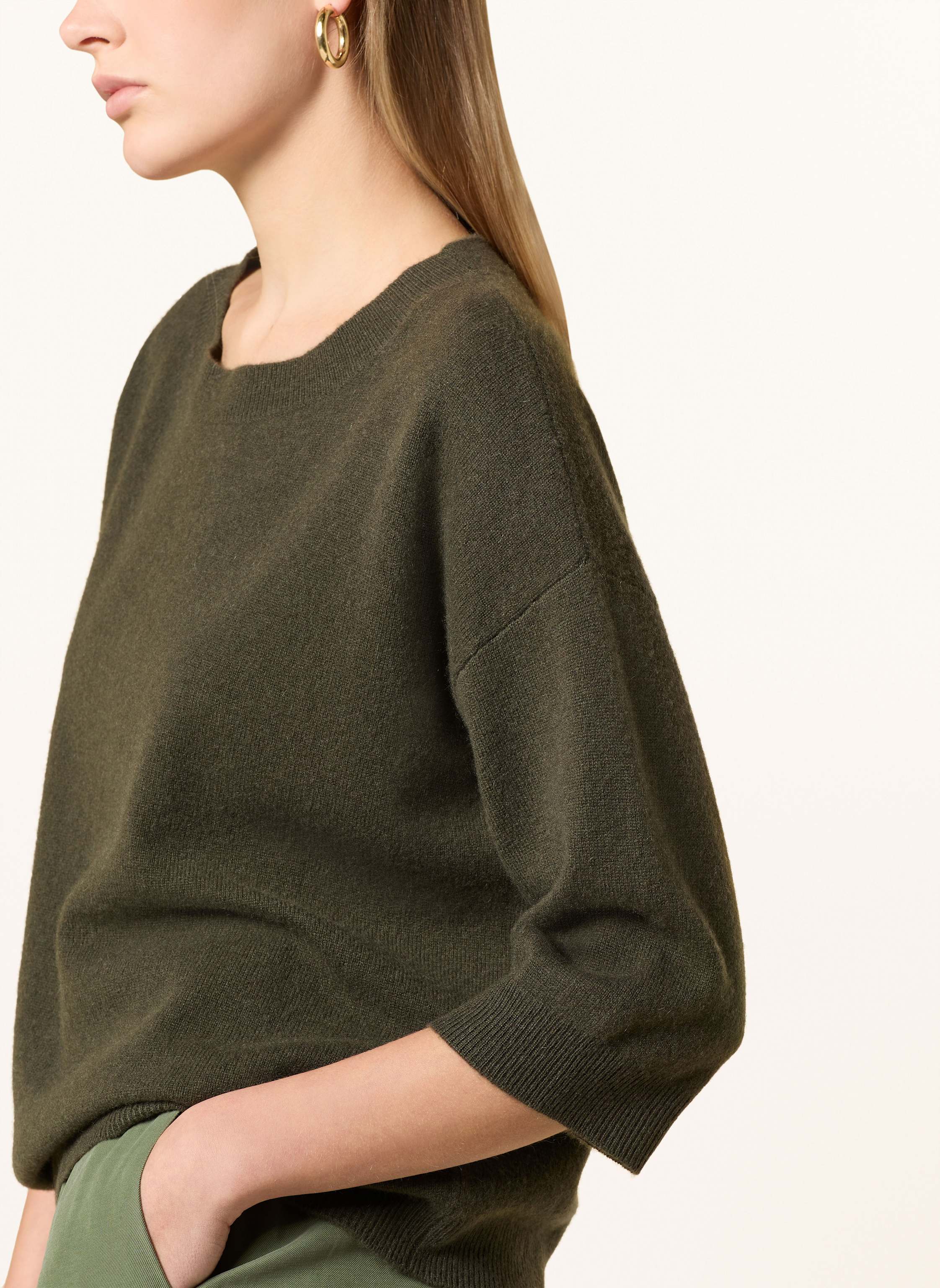 Thumbnail - Darling Harbour Cashmere-Pullover Mit 3/4-Arm gruen